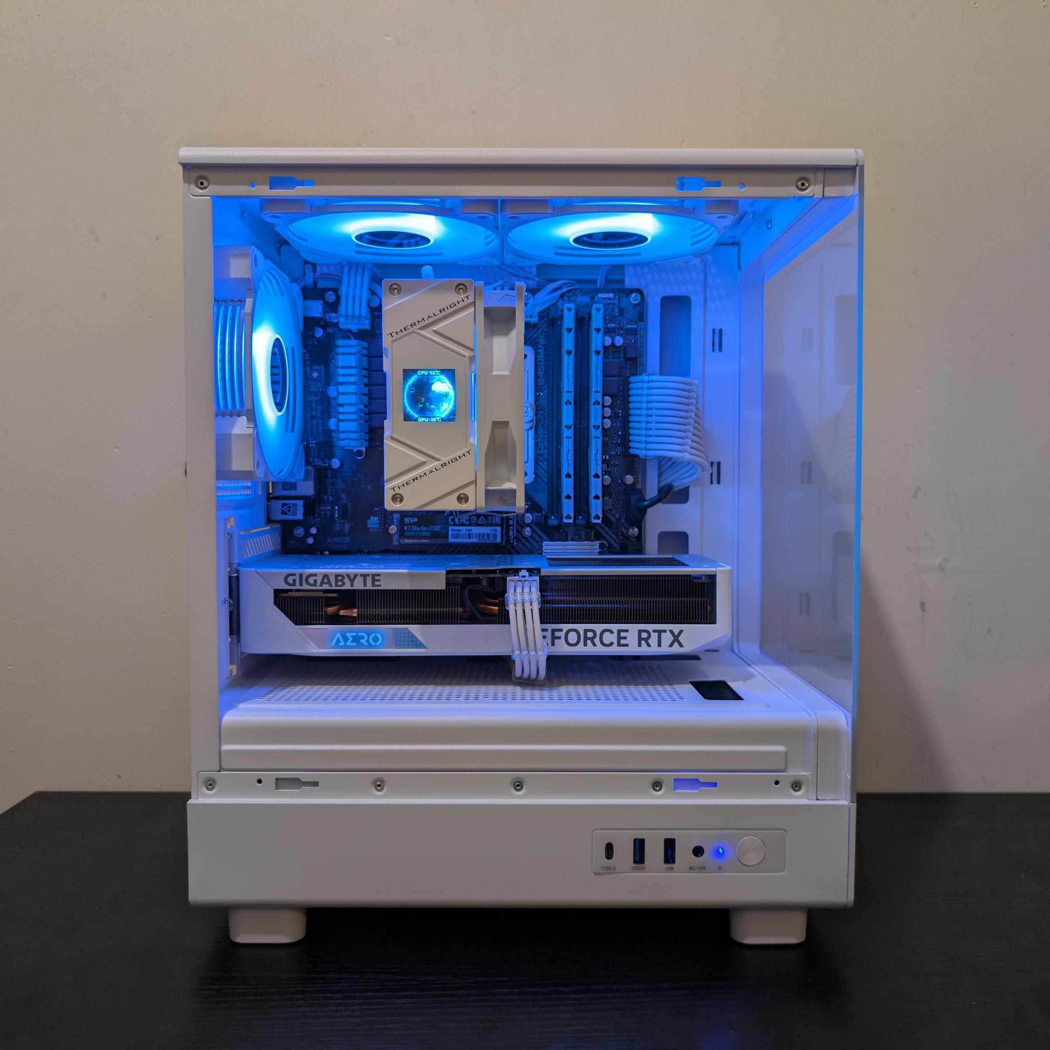 🦢🤍 White Gaming PC | RTX 4060Ti | Ryzen 5500 | 1TB SSD | 32GB RAM | WiFi 6 & Bluetooth 🤍🦢