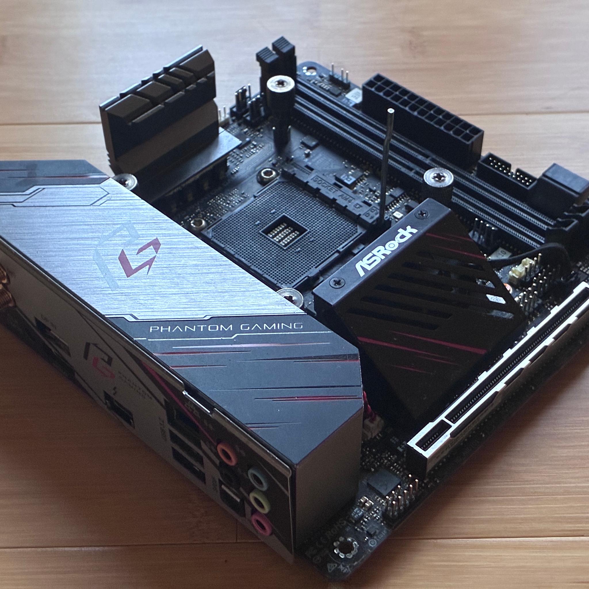 AM4 ASRock X570 mini ITX motherboard, good condition.