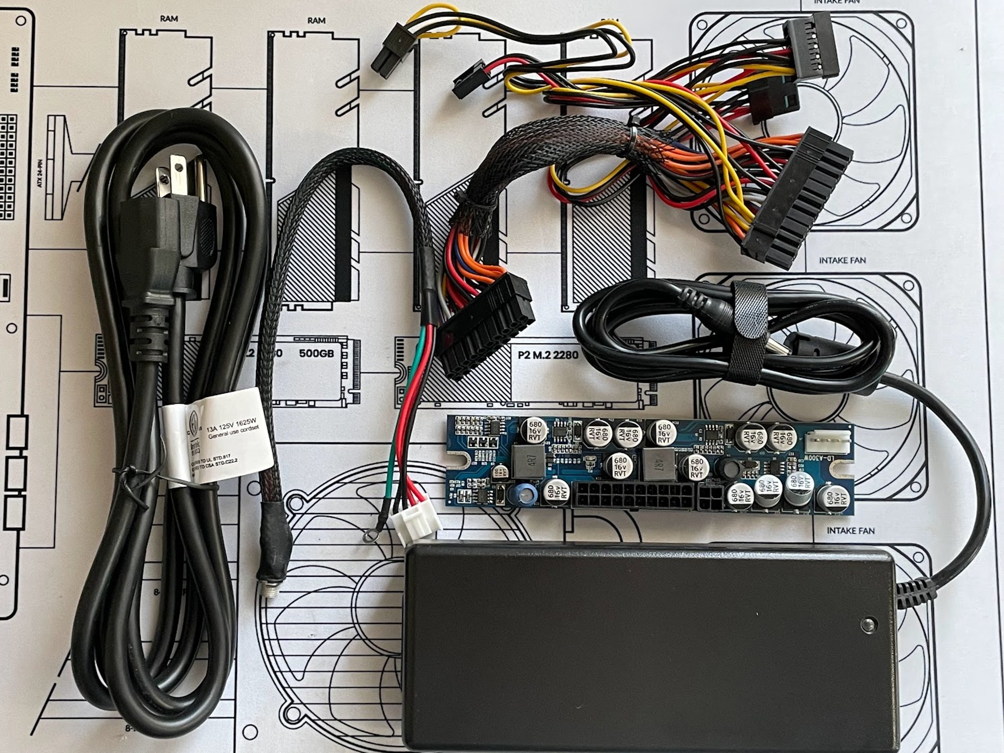 RGEEK 1106 DC to DC ATX/ITX 12V 300W Pico PSU Power Supply + AC Adapter