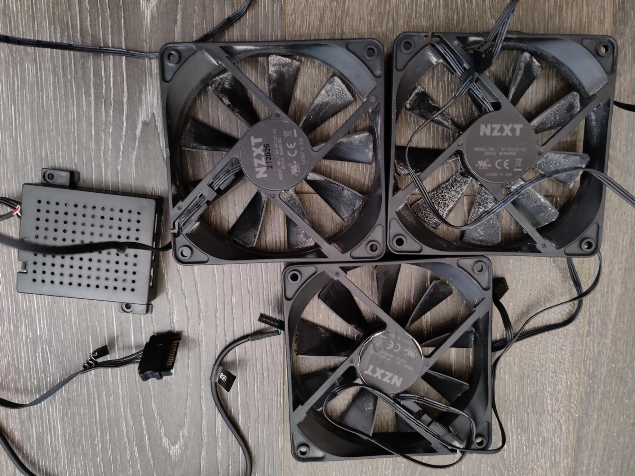NZXT 120mm case fans 3pk with controller