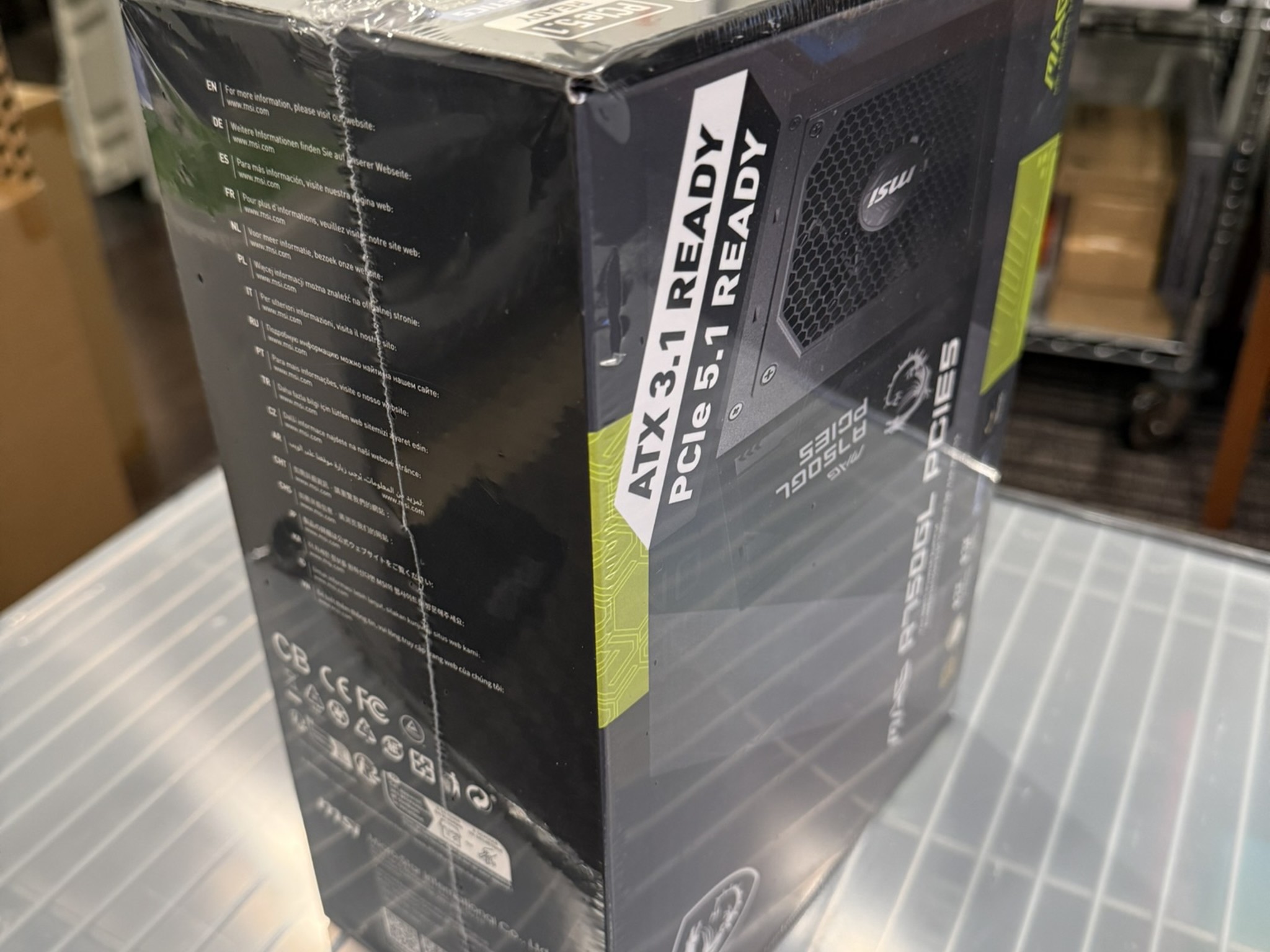 New. 750w PSU. MSI MAG A750GL PCIE5. 80+ Gold, ATX3.1, PCIe 5.1. Factory sealed.