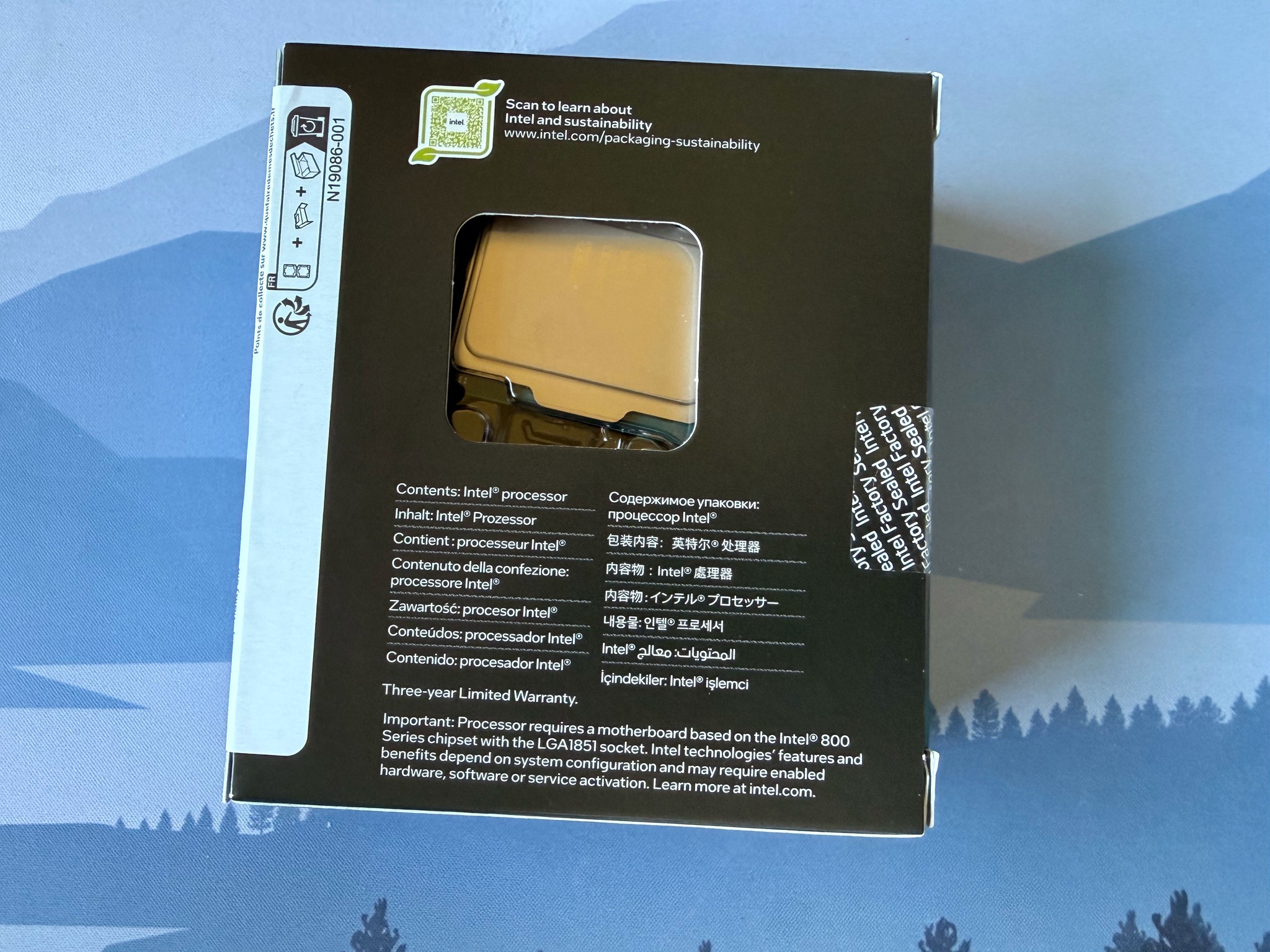 Intel Core Ultra 7 265K CPU, Twenty-Core, LGA 1851, Arrow Lake, Core i7, 2025 model