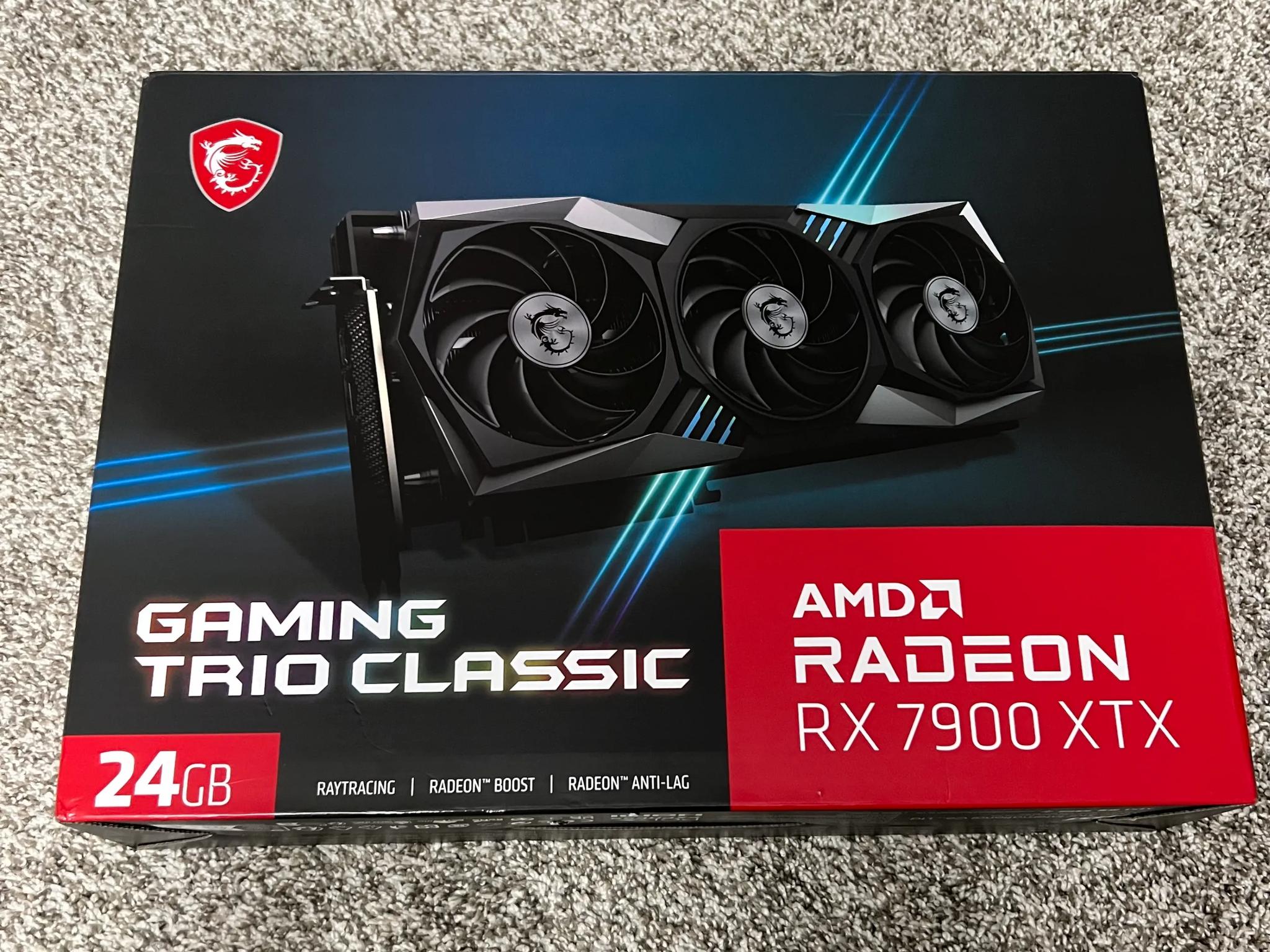 MSI Radeon RX 7900 XTX Gaming Trio Classic 24GB GDDR6 Graphics Card