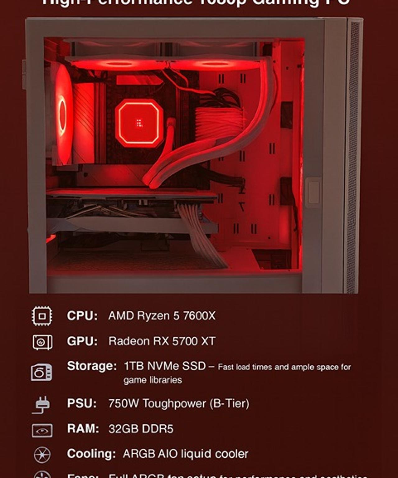 White custom gaming pc. Alemoly #0001 — High-Performance 1080p Gaming PC v1