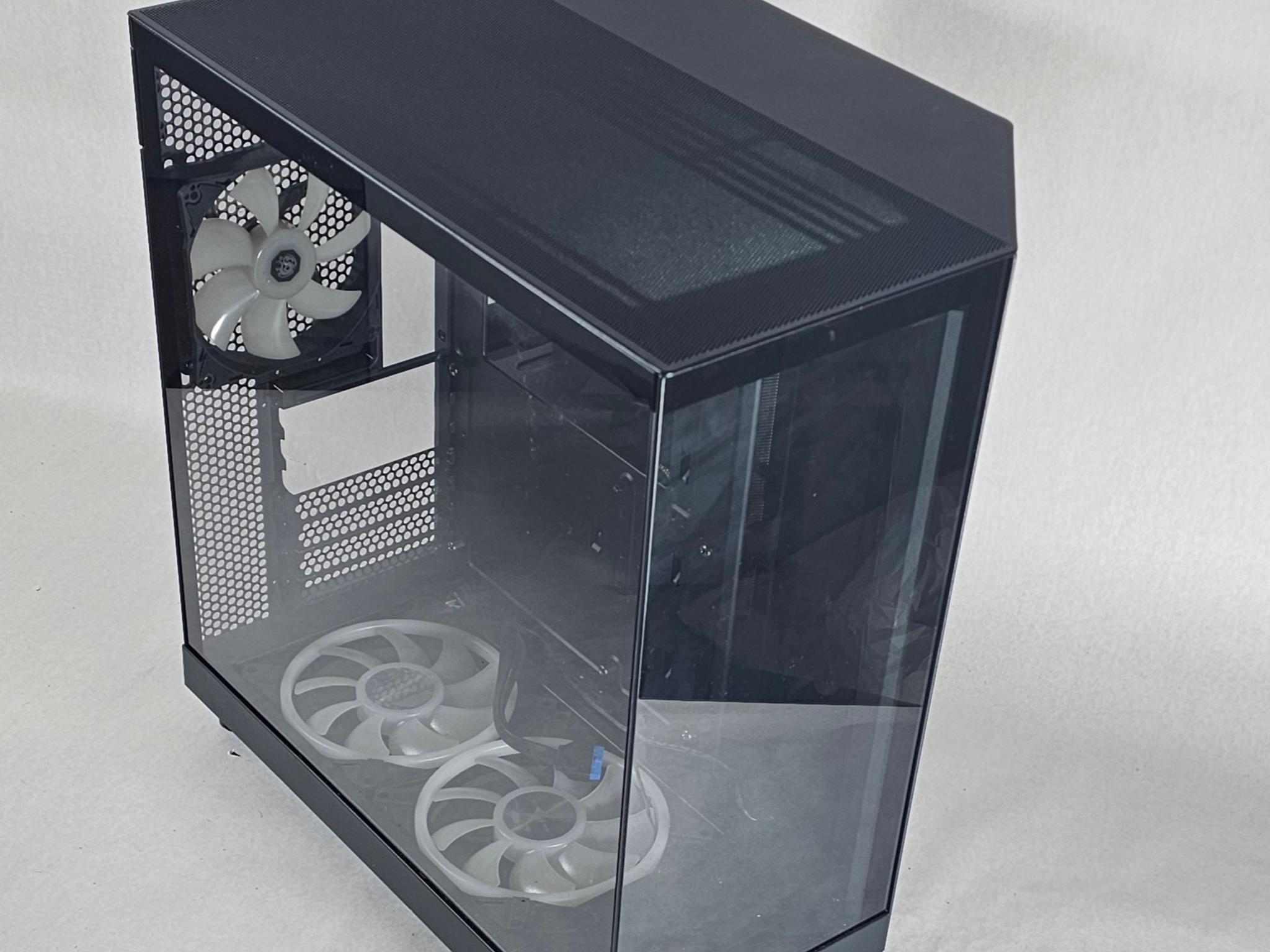 Black NZXT PC Case with Tempered Glass w/ 5 Fans