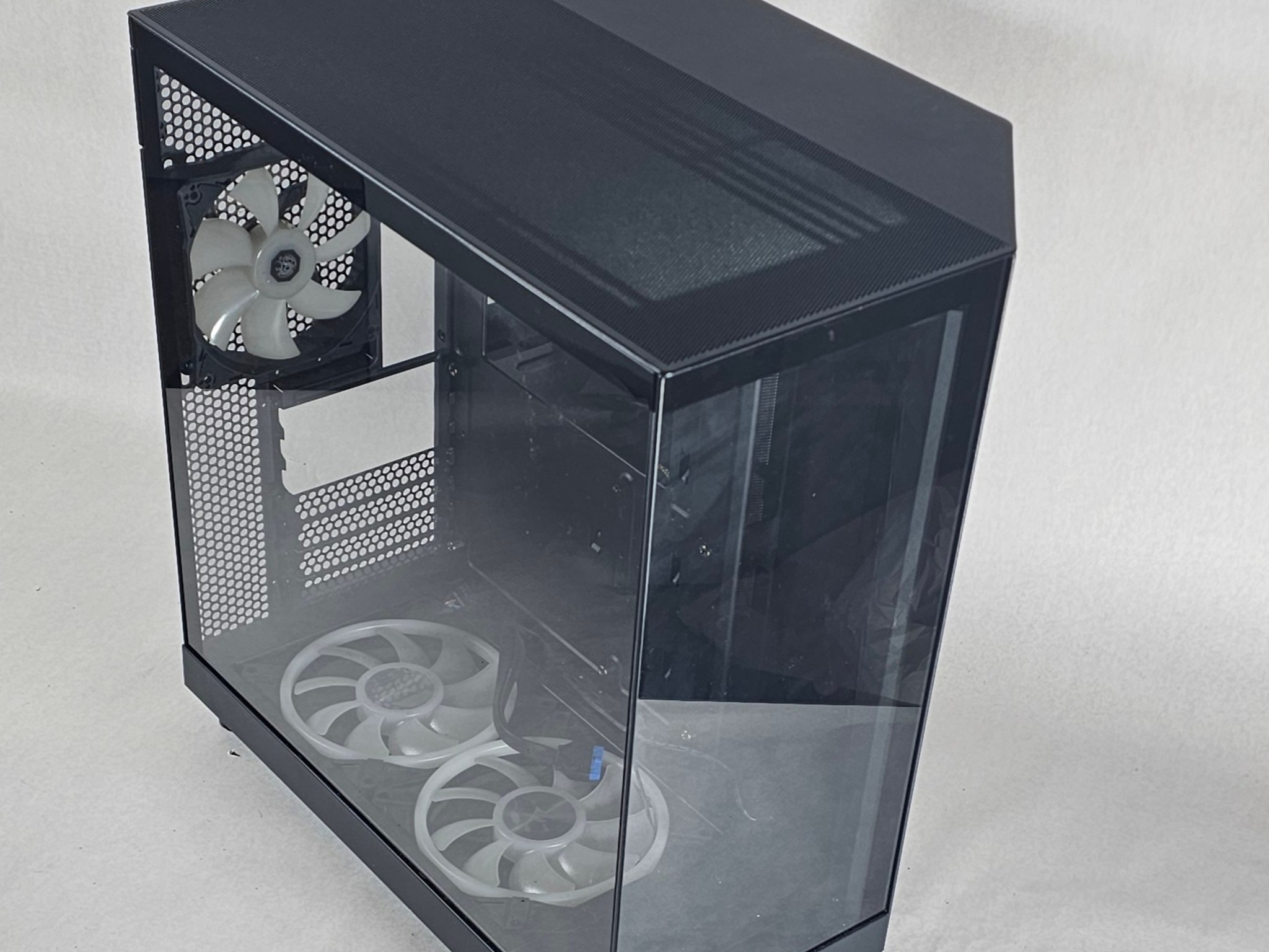 Black NZXT PC Case with Tempered Glass w/ 5 Fans