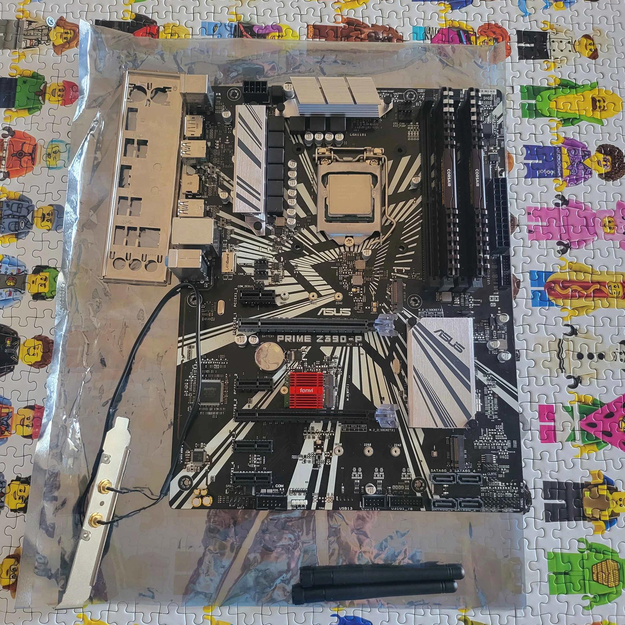 Motherboard Bundle! Intel Core i9 9900k, Asus Prime Z390-P, 16GB 3600MHz, Wi-Fi + BT card