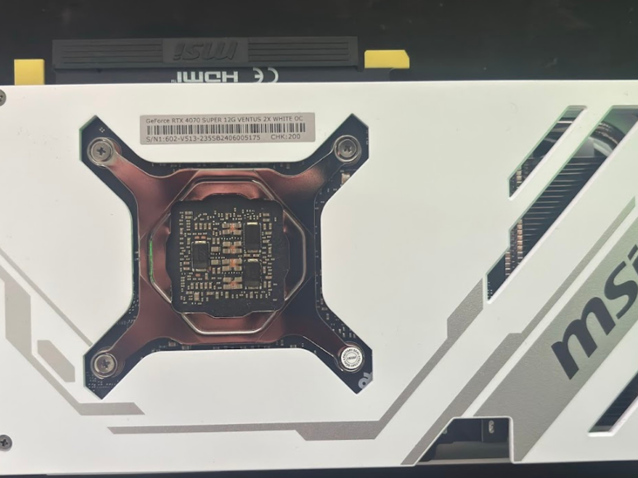Like New MSI GeForce RTX 4070 Super Ventus White OC Dual Fan 12GB Graphics Card