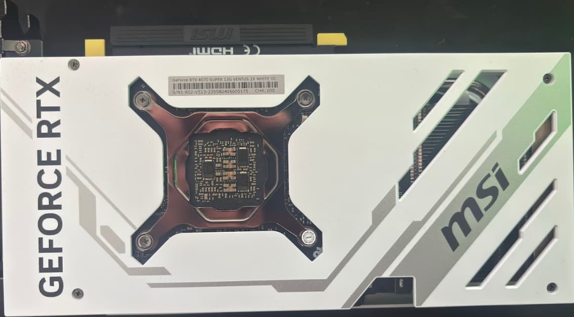 Like New MSI GeForce RTX 4070 Super Ventus White OC Dual Fan 12GB Graphics Card