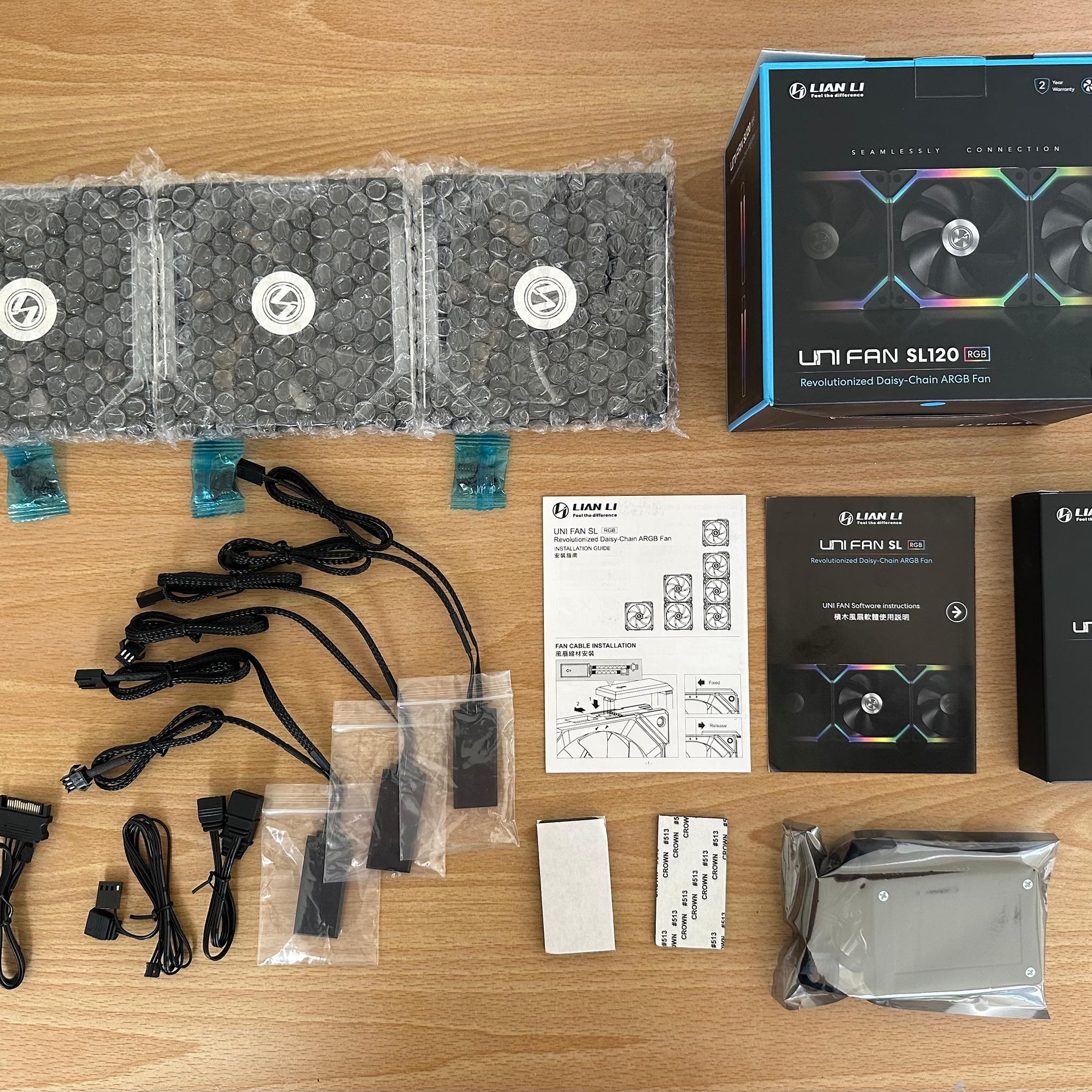 Lian Li UNI Fan SL120 3 Pack with hub