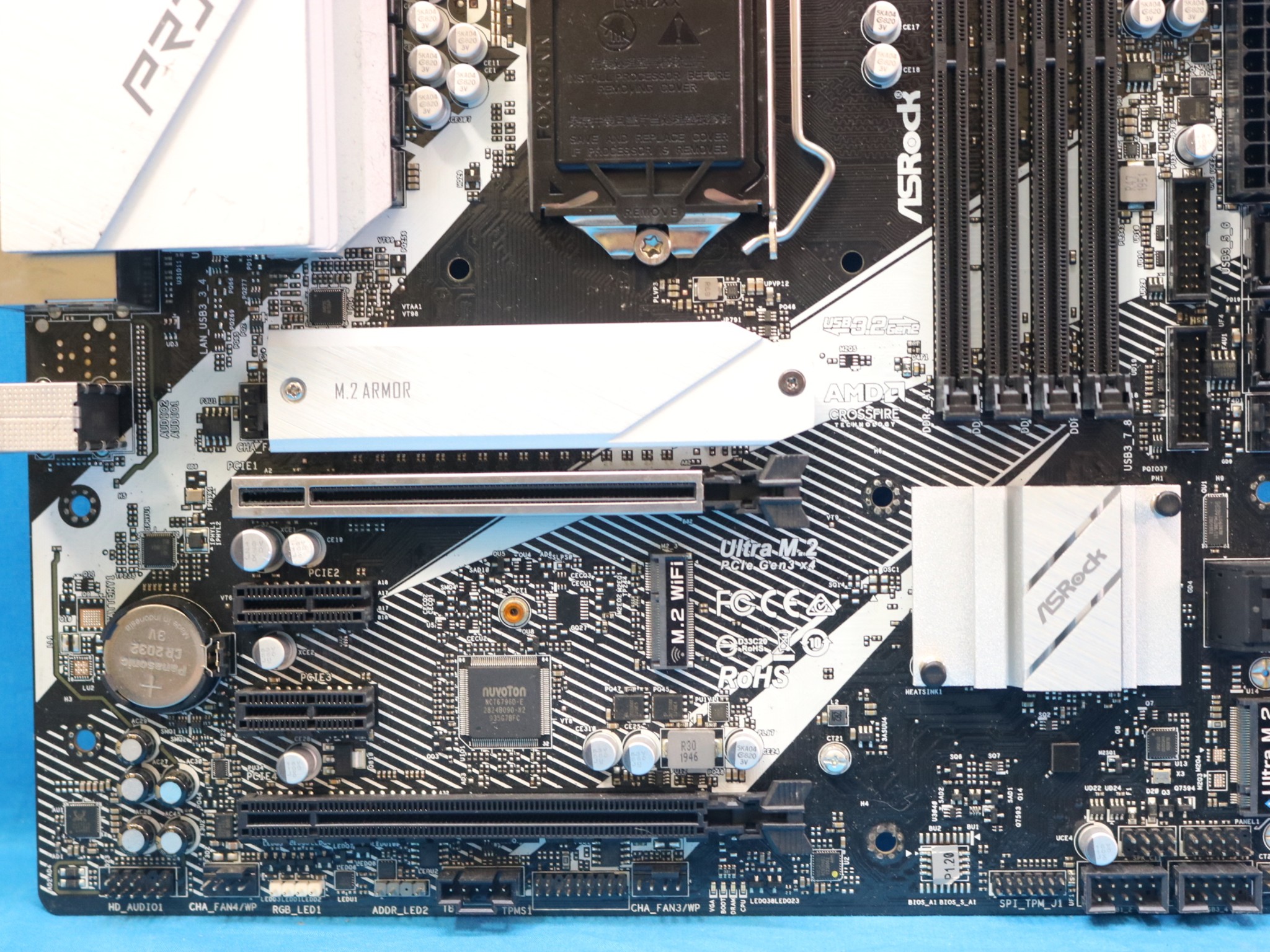 ASRock Z490M Pro4 Intel Socket LGA1200 DDR4 MicroATX Desktop Motherboard No I/O Shield