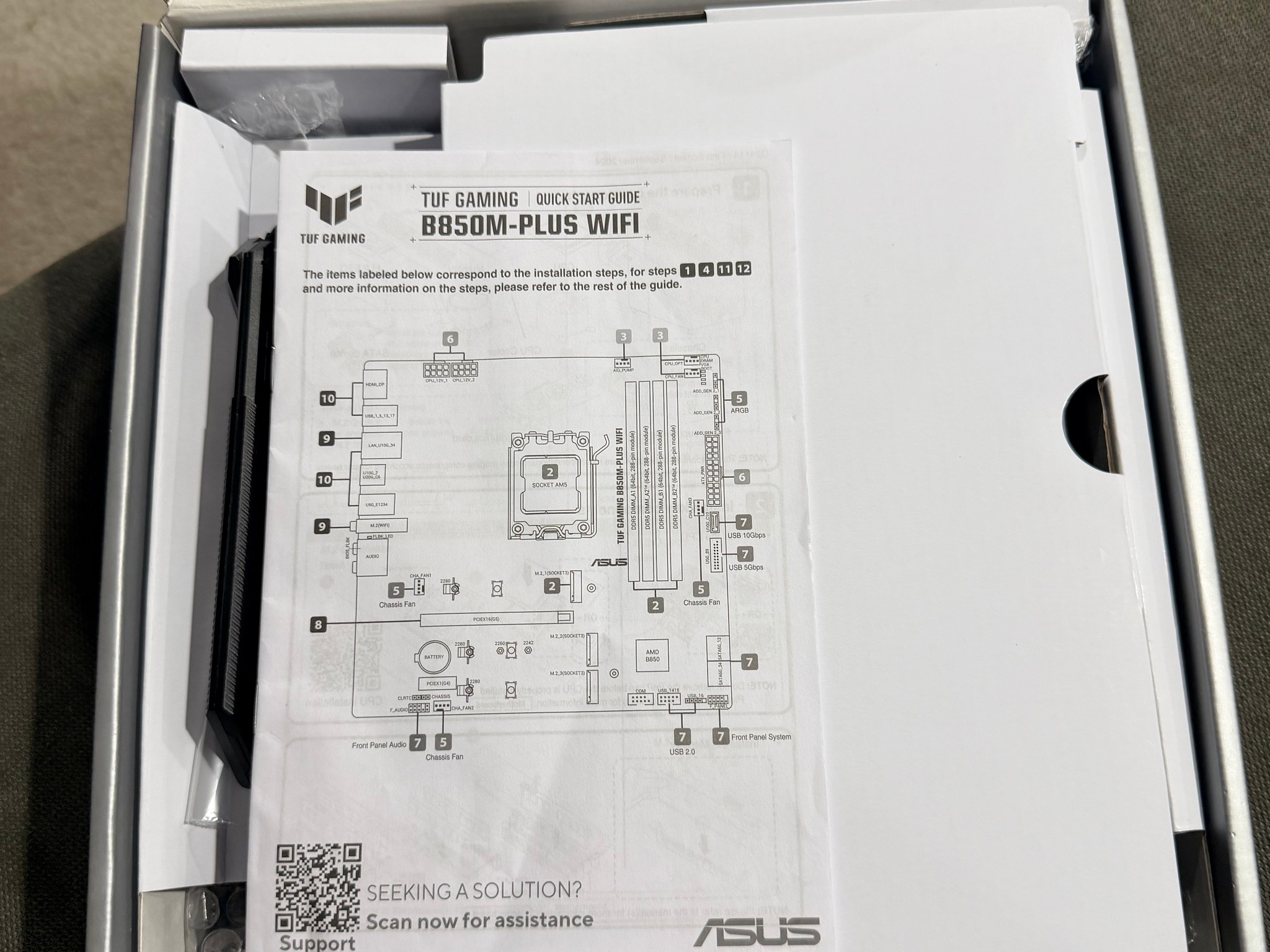 Asus Tuf Gaming B850 Matx Am5 motherboard