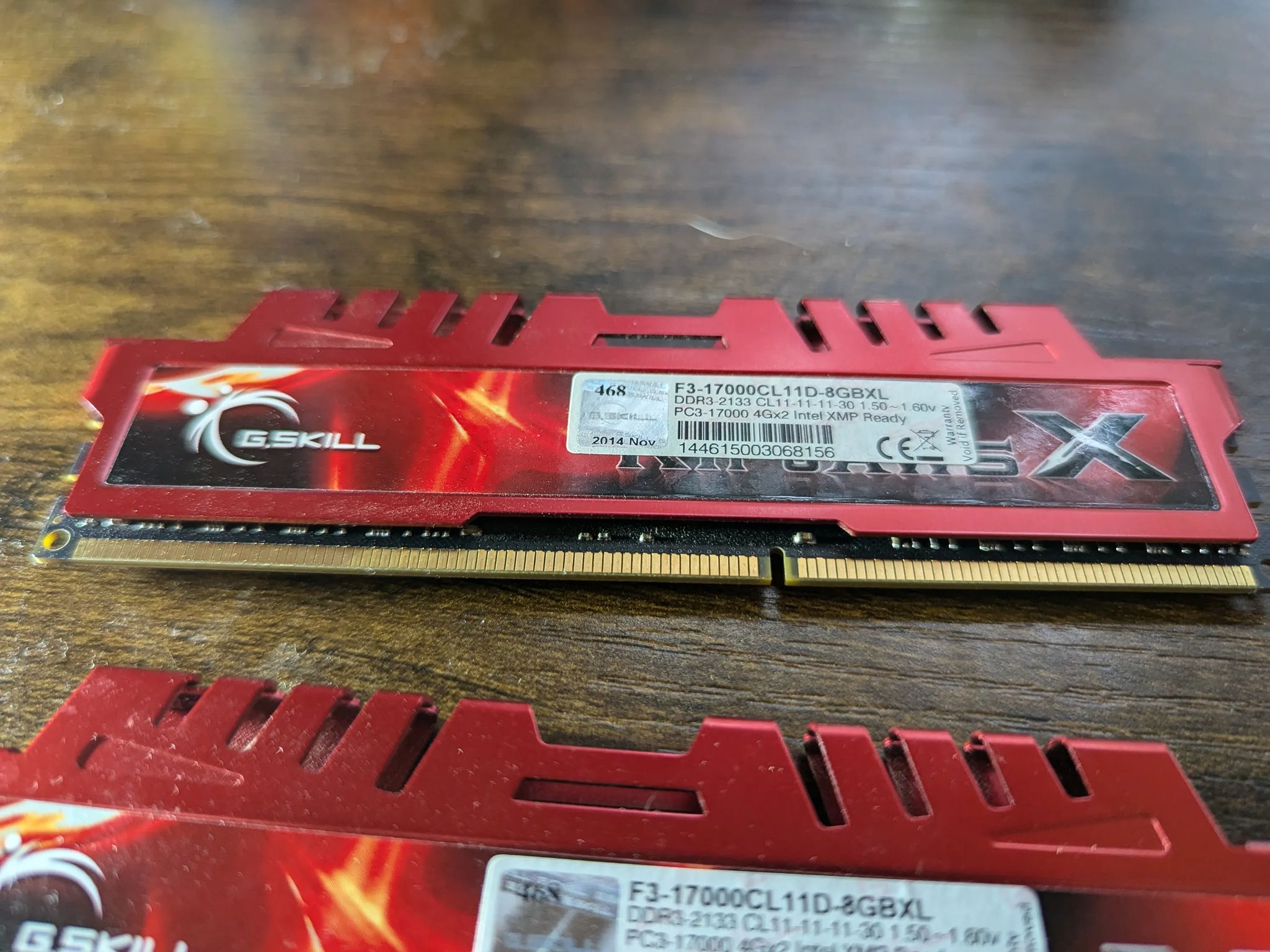 USED G.Skill Ripjaws 8G Ram 2133 MHz