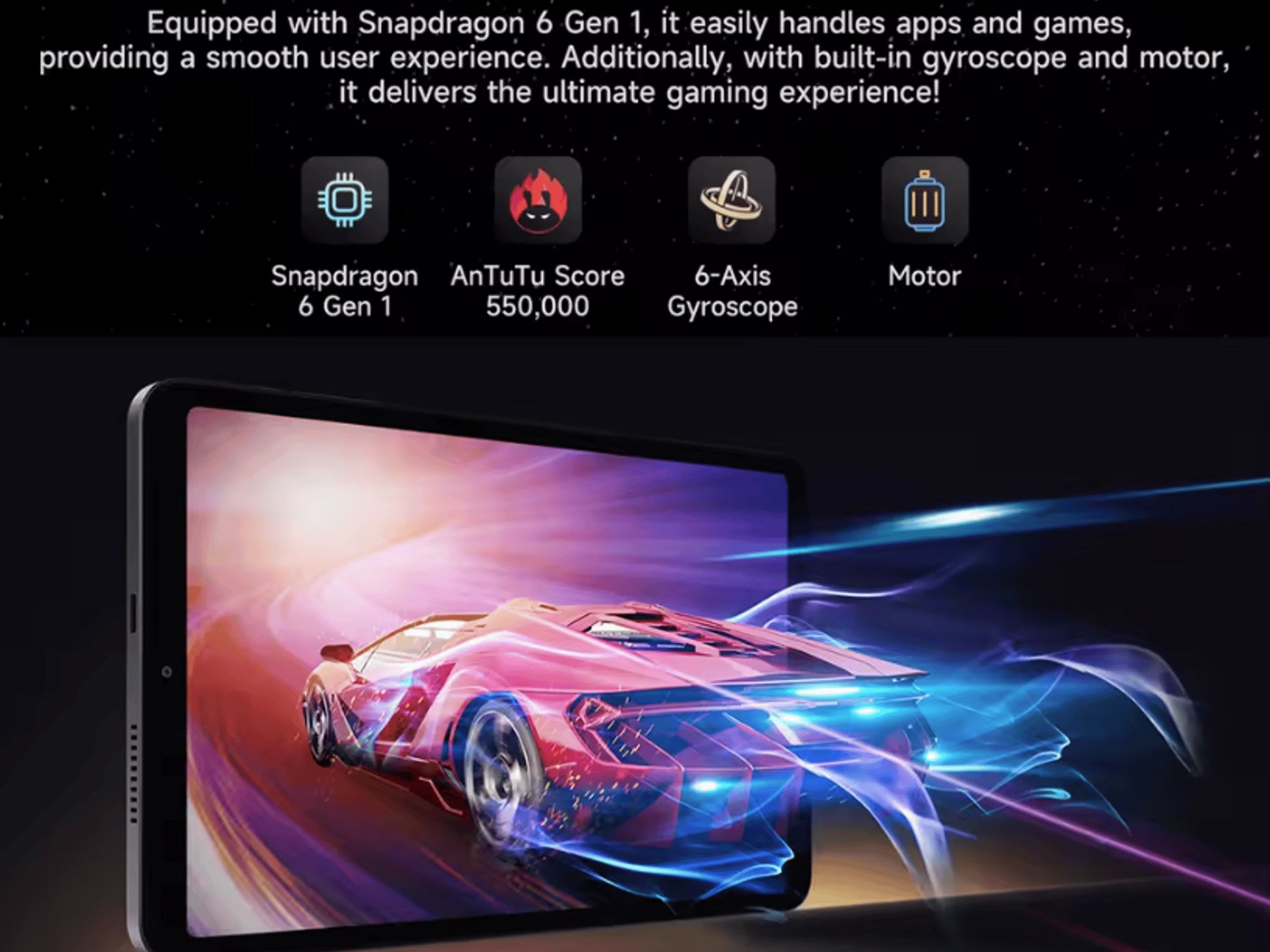 iPlay60 Mini Turbo 8.4inch Snapdragon 6Gen 1 Android14 8GB+8GB Virtual Memory RAM+128GB
