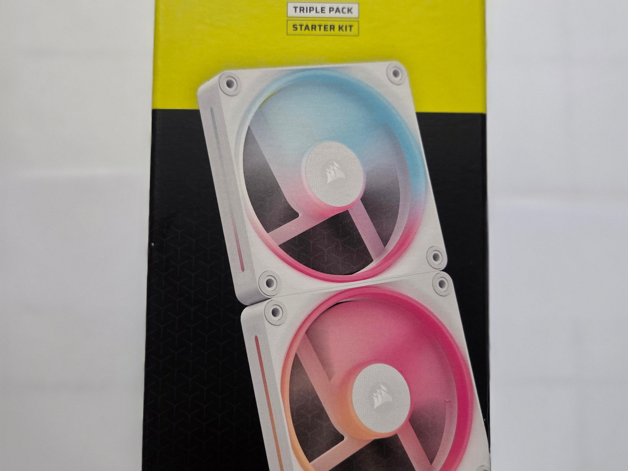 Corsair iCUE LINK LX120-R RGB White 3-Pack Starter Kit W/ Hub Box Receipt