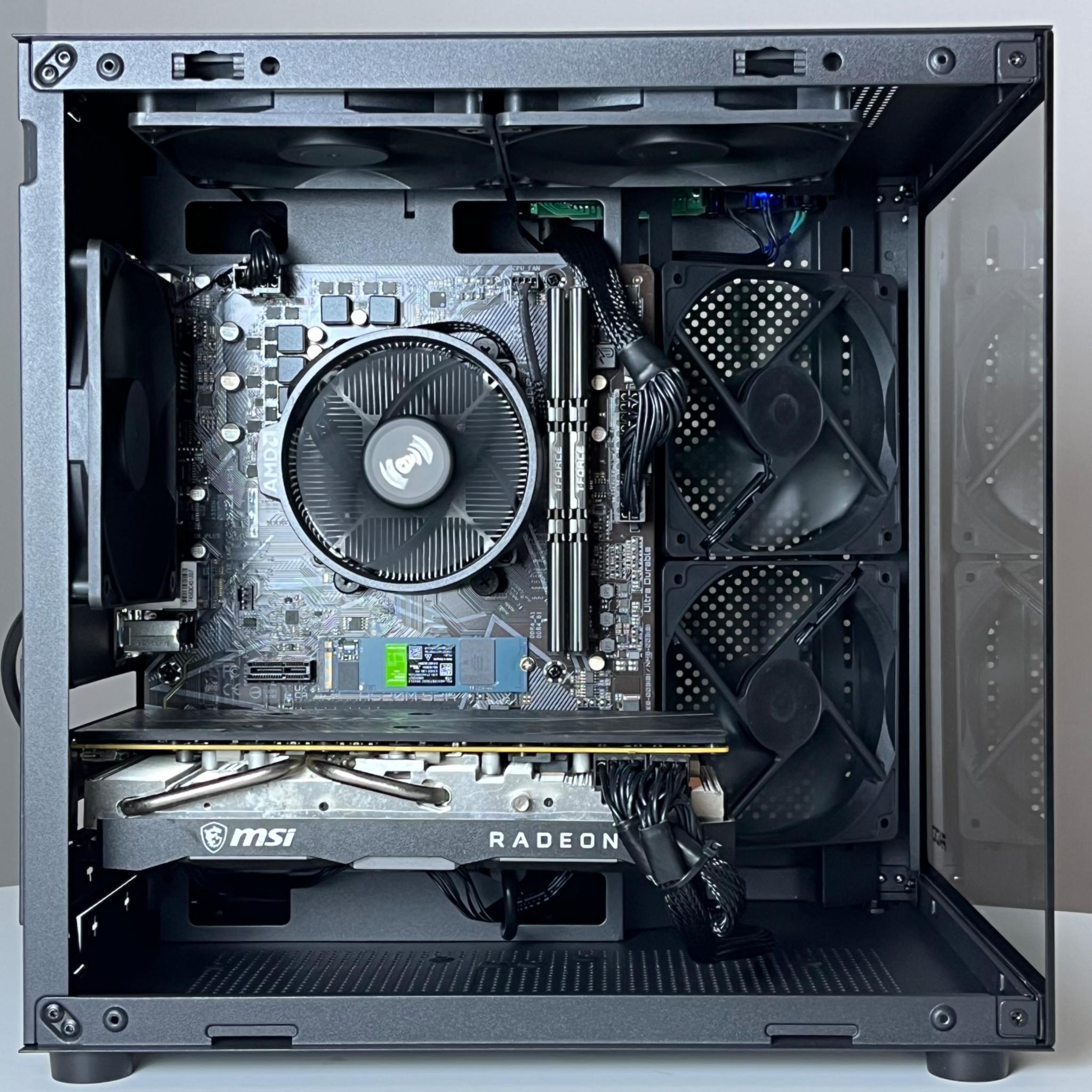 🖤ALL BLACK🖤 🚫NO RGB🚫 ▪️PURE PERFORMANCE▪️ MAX FPS/$$ CUSTOM GAMING PC ◼️RX 5700XT◼️RYZEN 5◼️