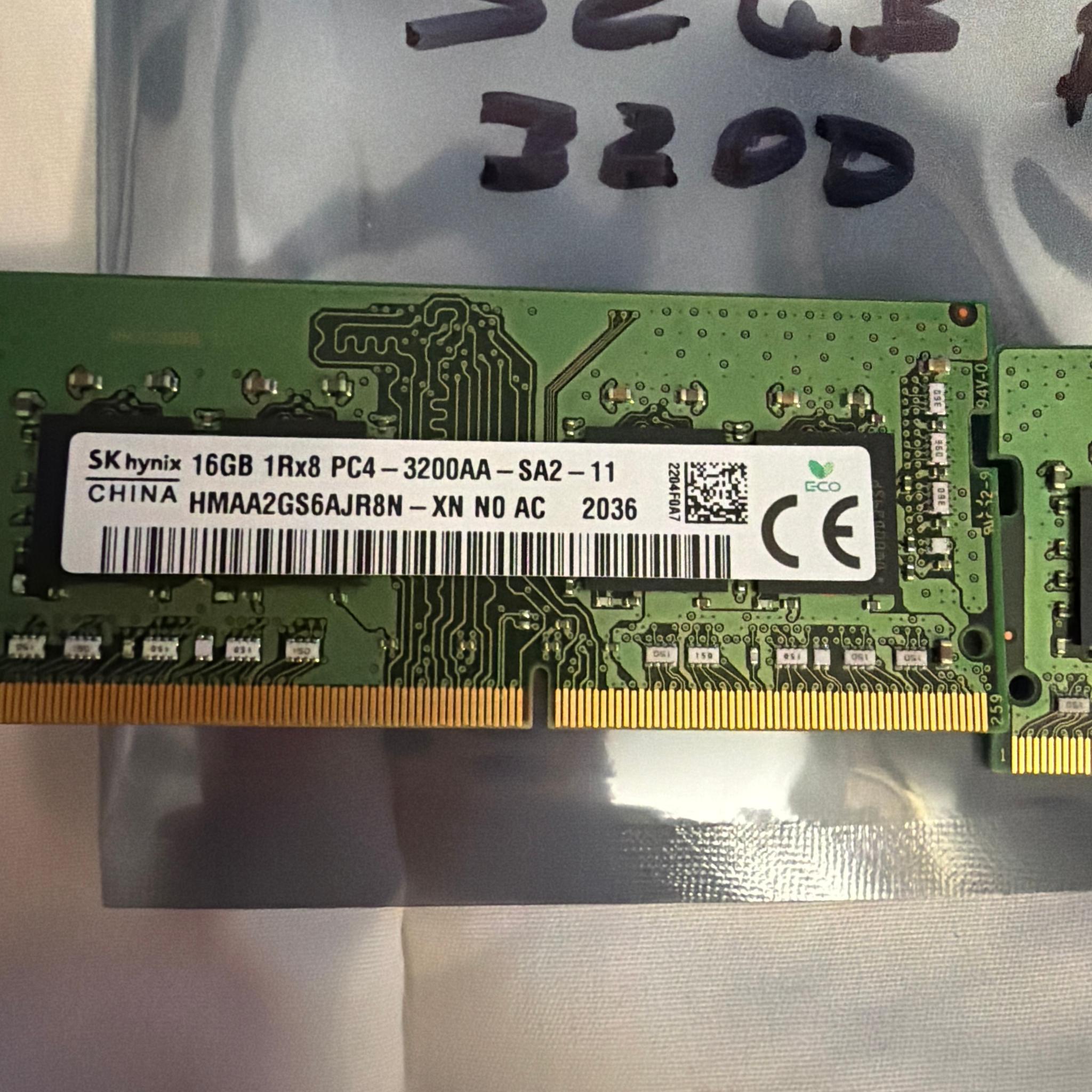 SK Hynix 32GB 3200mt/s DDR4 So-Dimm RAM dual channel kit