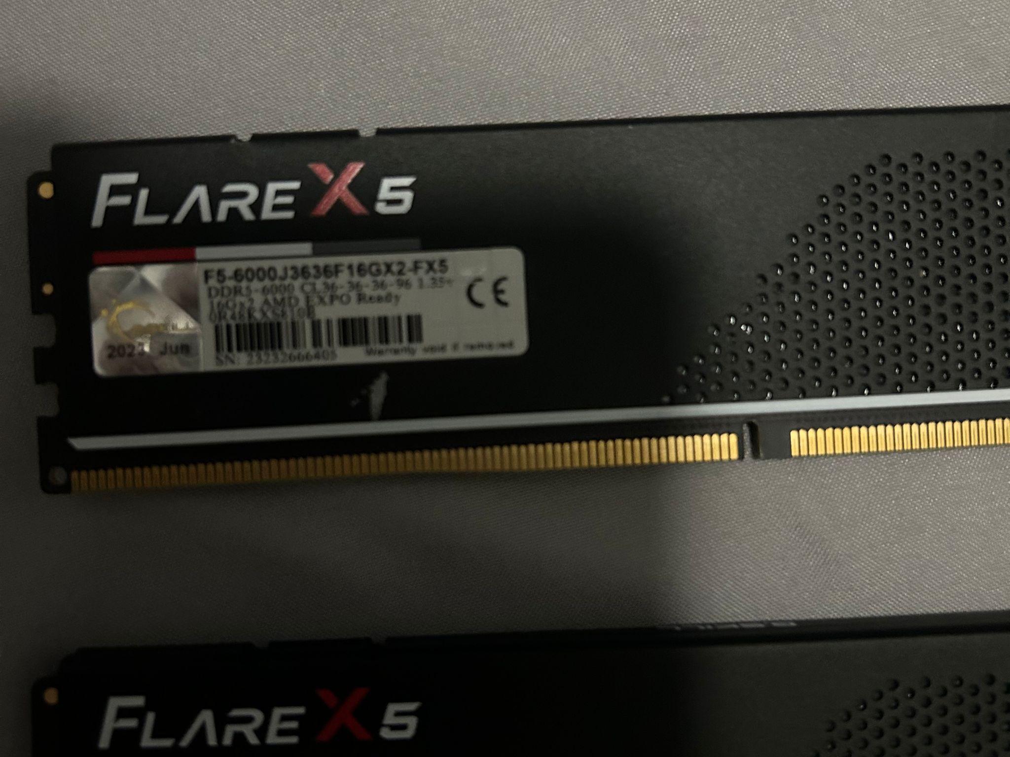 Flare X5 2x16gb 6000mhz