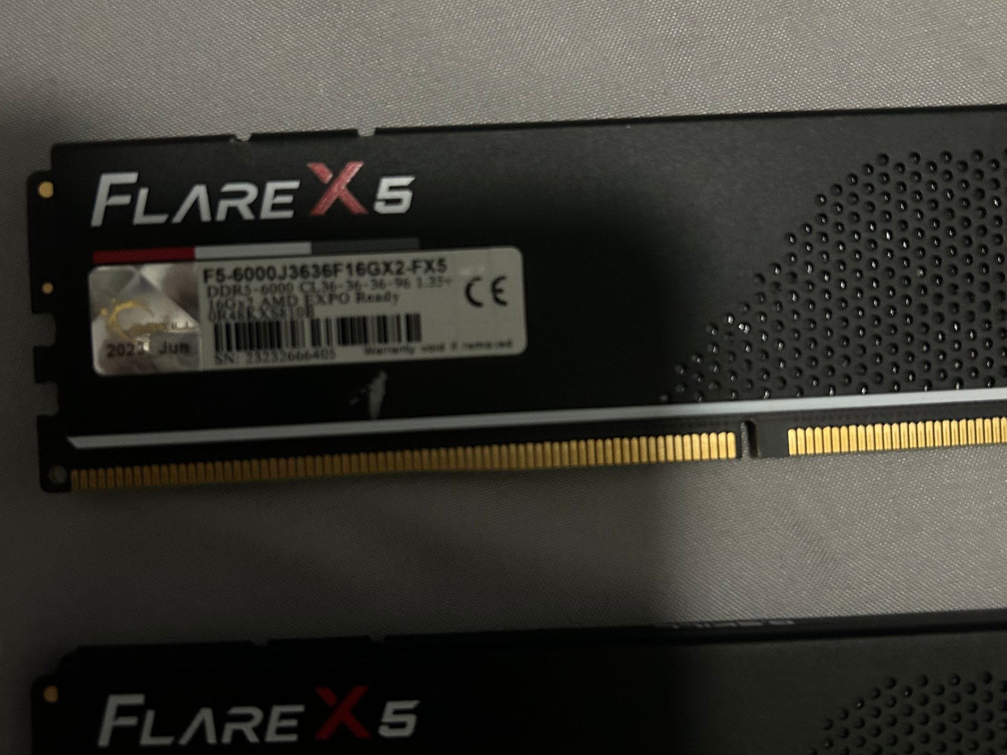 Flare X5 2x16gb 6000mhz
