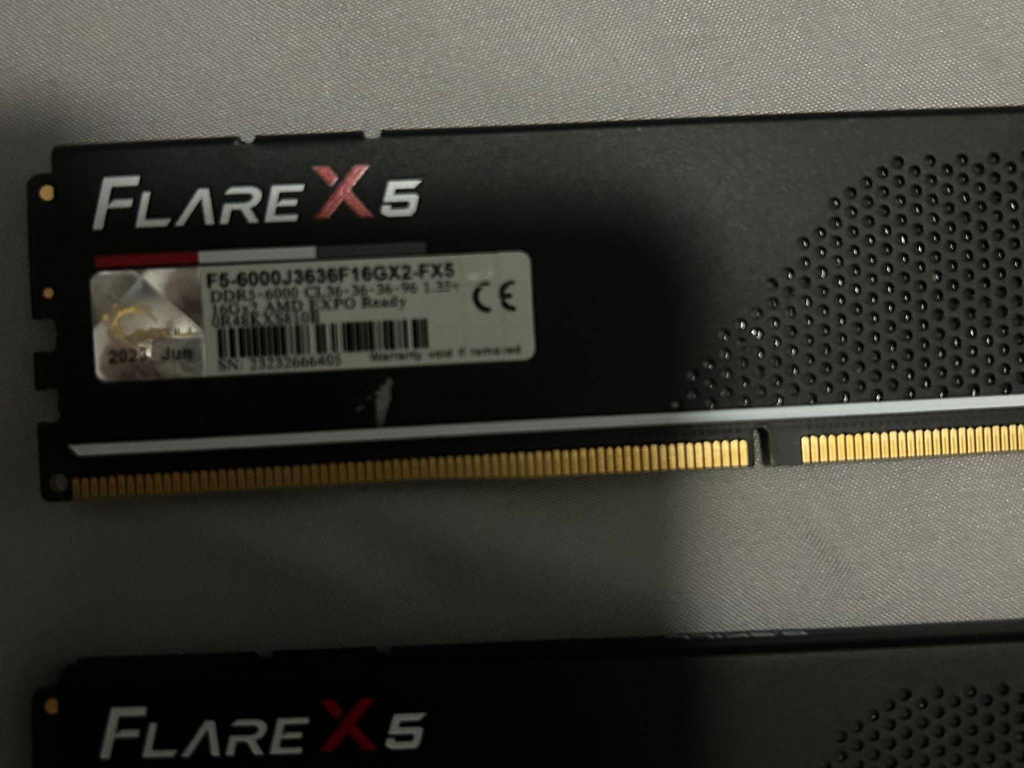Flare X5 2x16gb 6000mhz