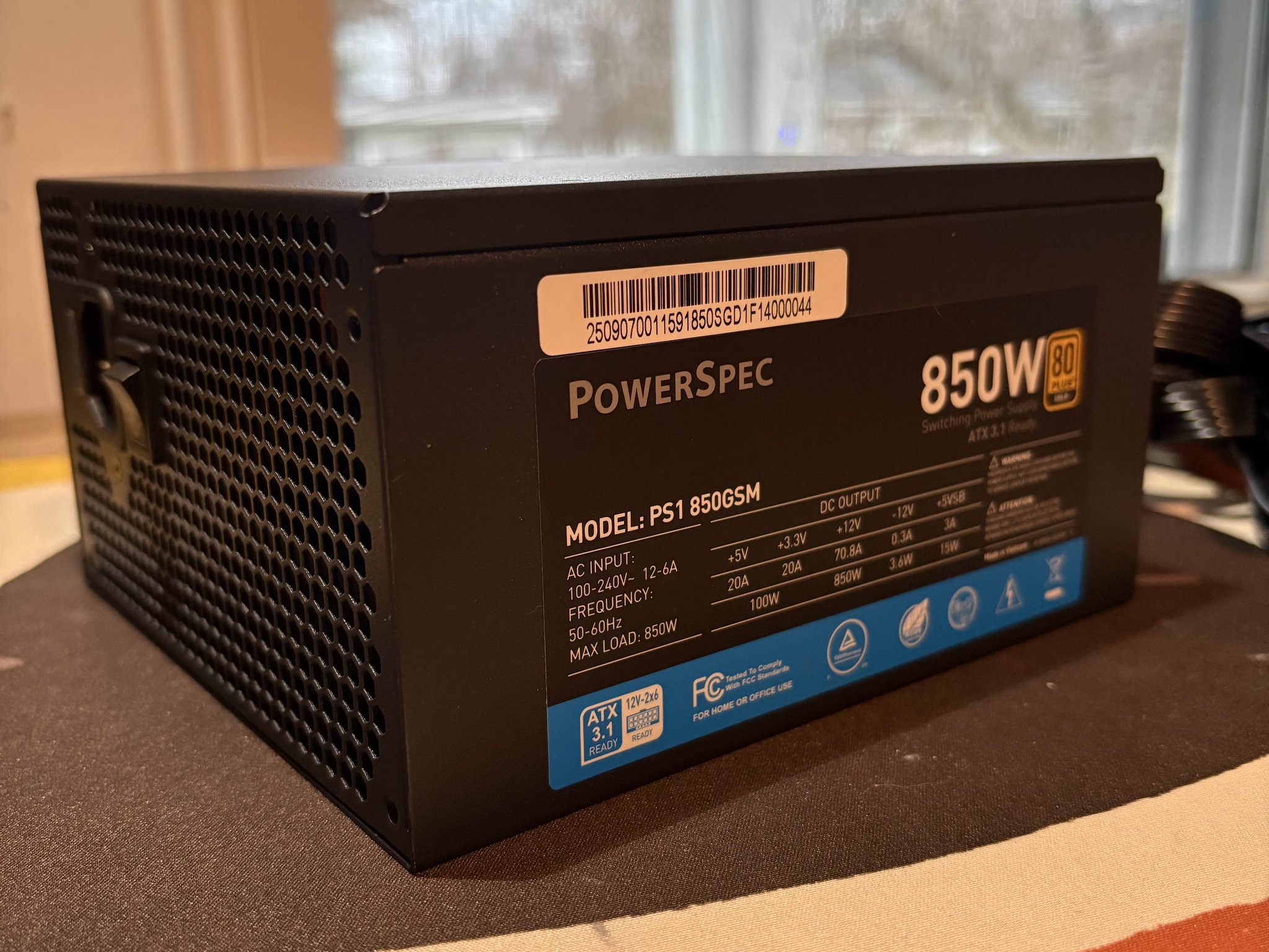 Powerspec 850W Semi-Modular ATX 3.1 GOLD !!!12VHPWR!!!