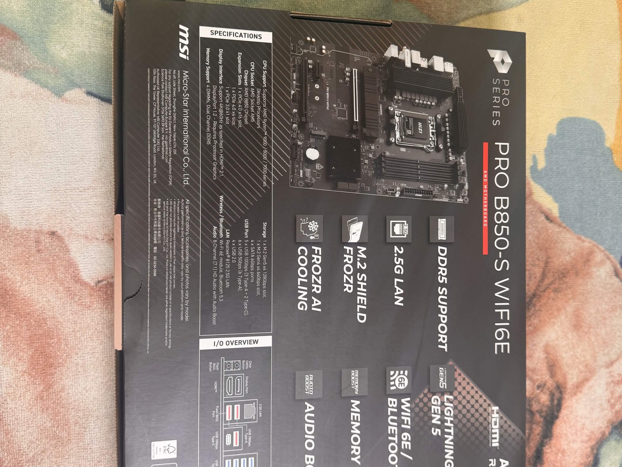 MSI Pro B850-S WIFI6E
