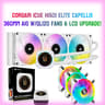 (SALE! 🔥) Corsair iCUE H150i Elite Capellix AIO w/QL120 Fans & LCD Upgrade (White)