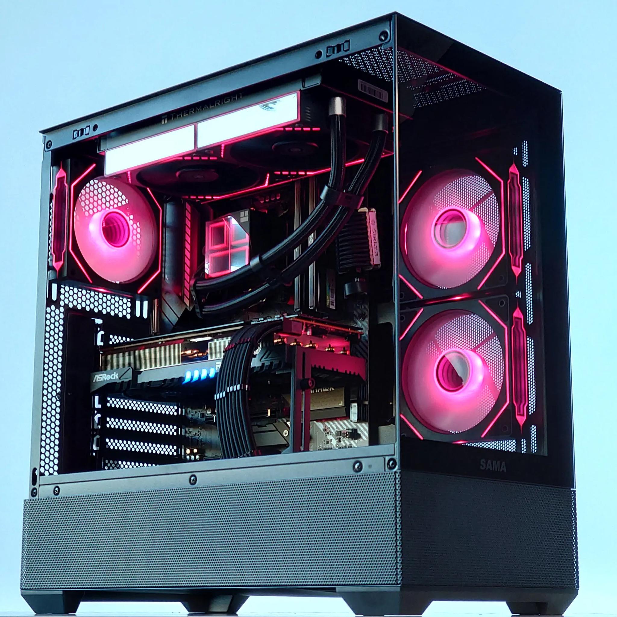 💧🧬Liquid Cooled Gaming PC🚀 AMD RX 7800 XT 16GB🚀AMD Ryzen 7 5700X3D 3D V-Cache🚀 32GB DDR4🚀1TB SSD