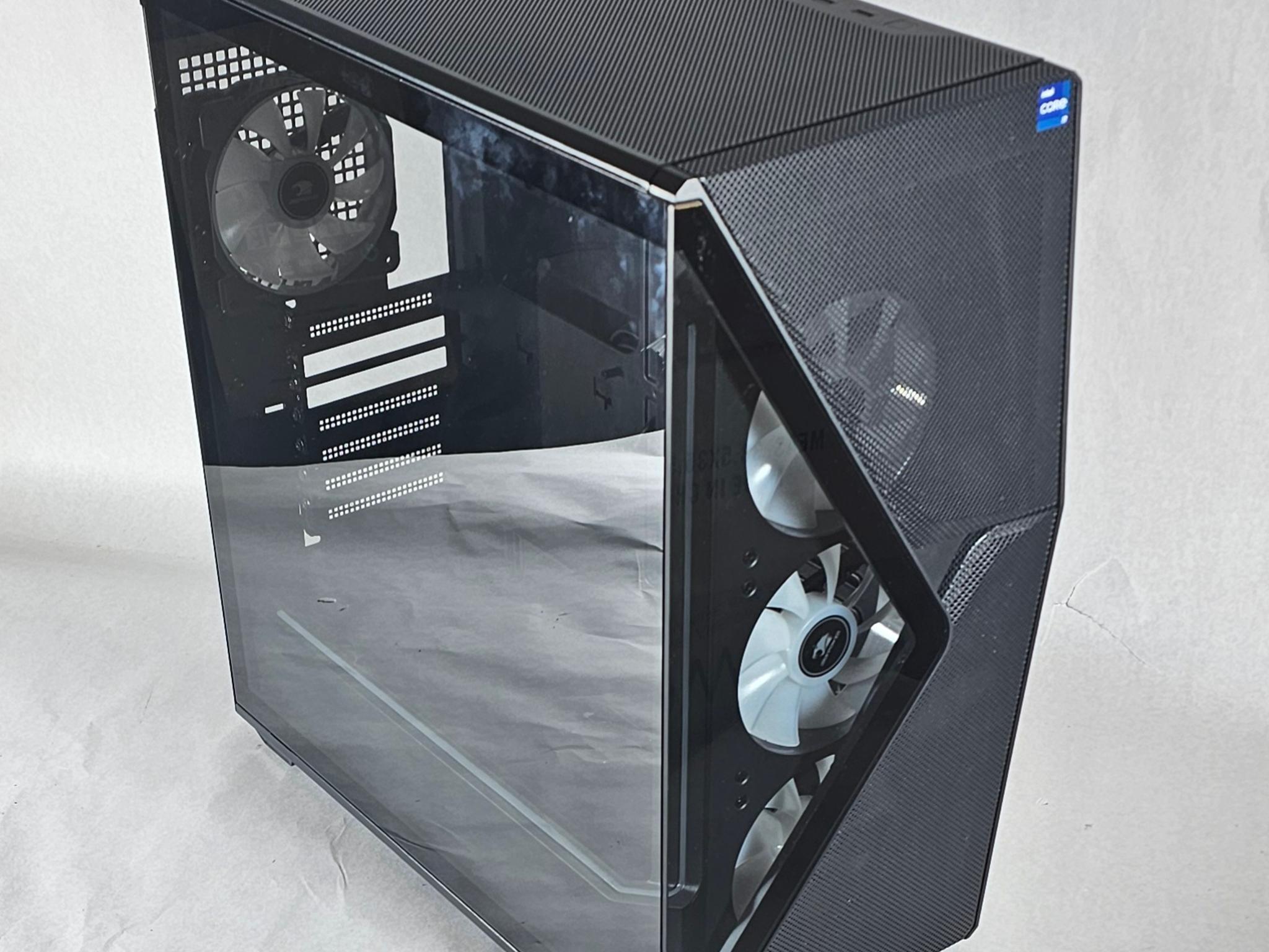 Black iBUYPOWER Slate 5 MR PC Case with Tempered Glass w/ 4 Fans