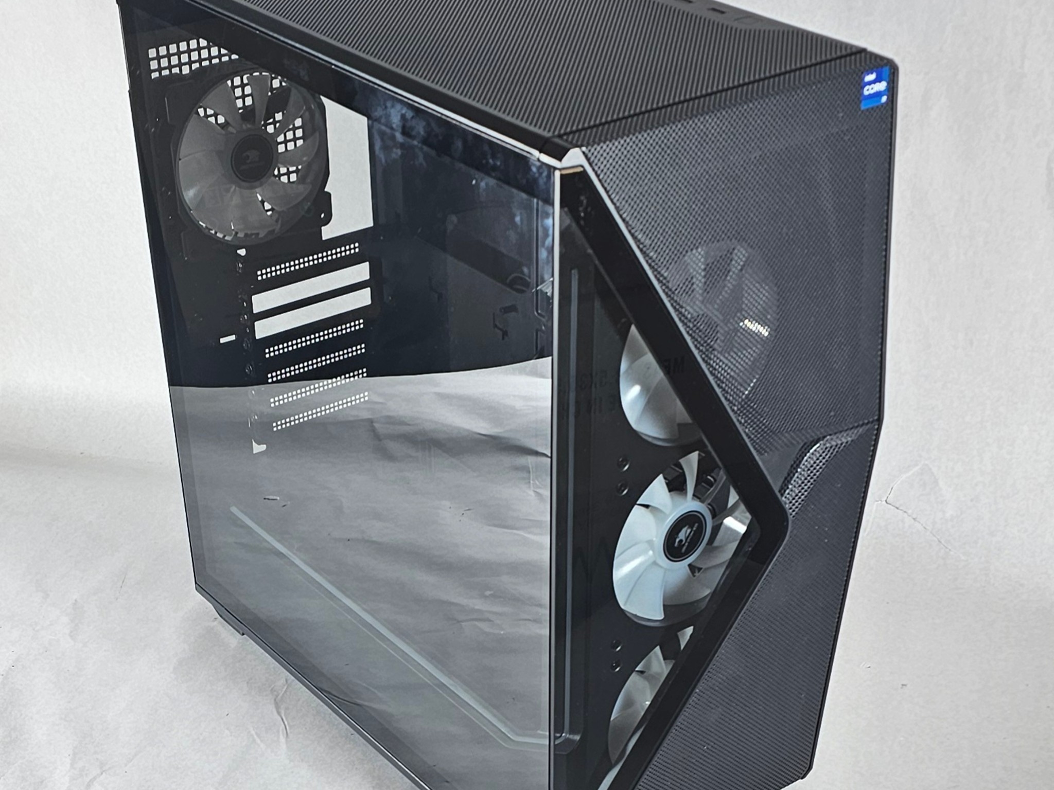 Black iBUYPOWER Slate 5 MR PC Case with Tempered Glass w/ 4 Fans