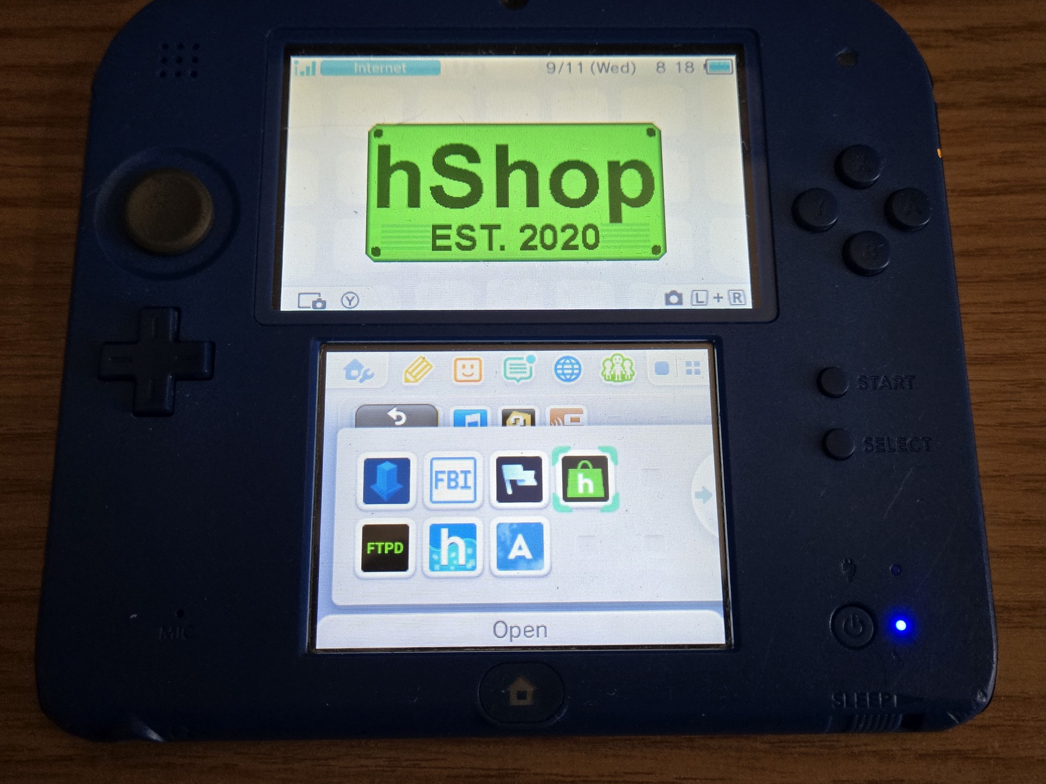CUSTOM RENEWED Nintendo 2DS Blue/Black Handheld Console w/Multiple Games