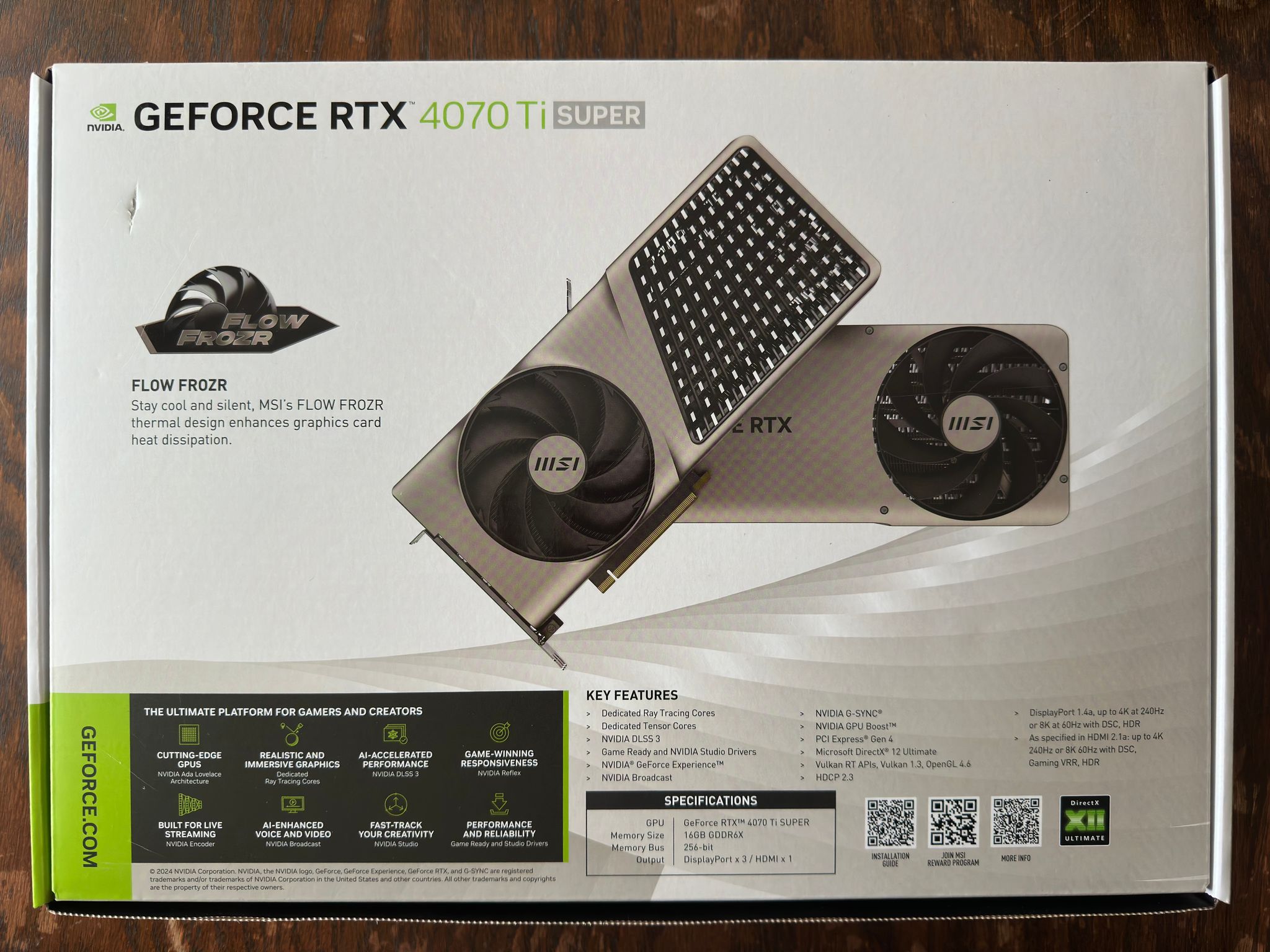 MSI GeForce RTX 4070 Ti SUPER 16G EXPERT