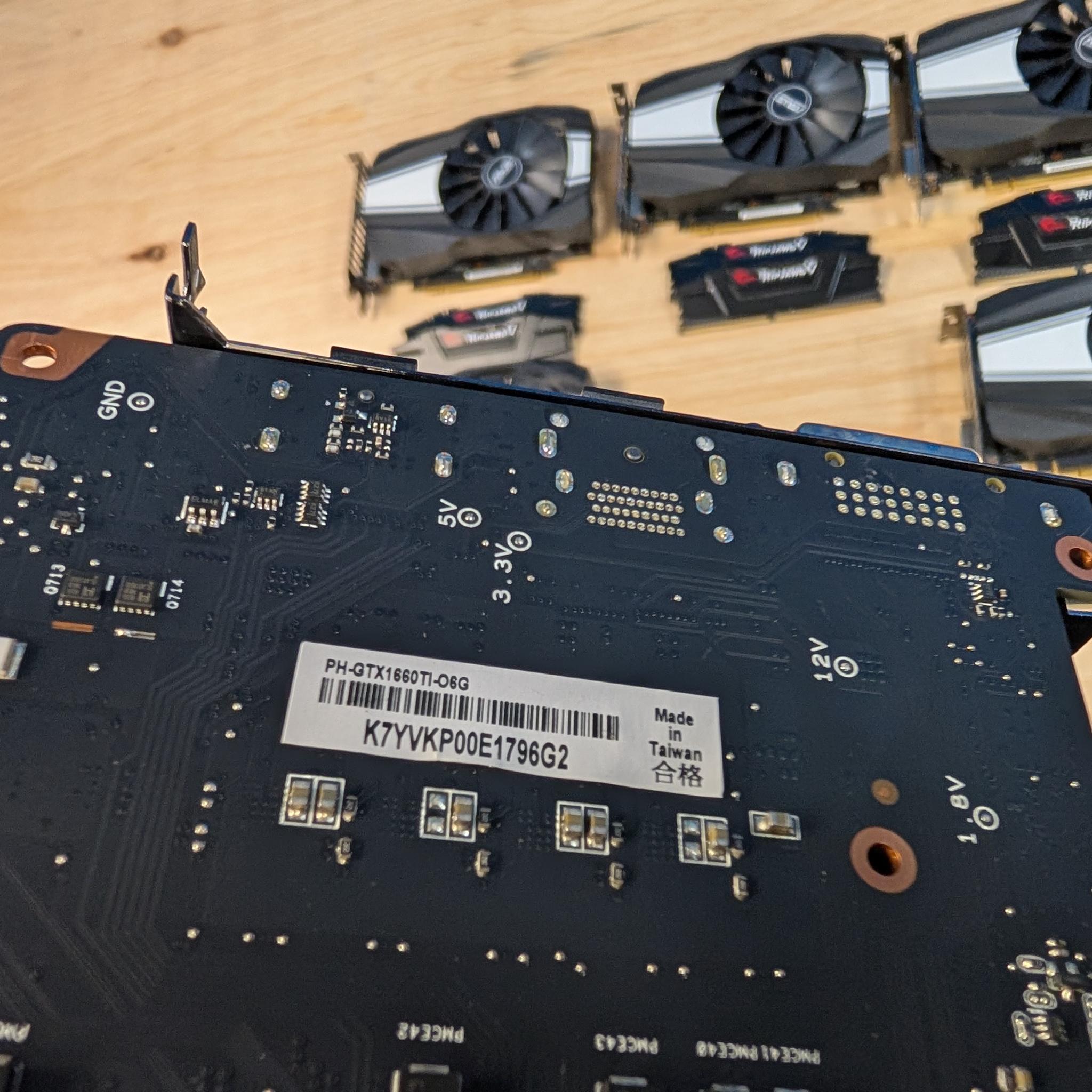 x6 Bulk or Single 1660 Ti 6 GB OC Asus Phoenix for Sale plus RAM!