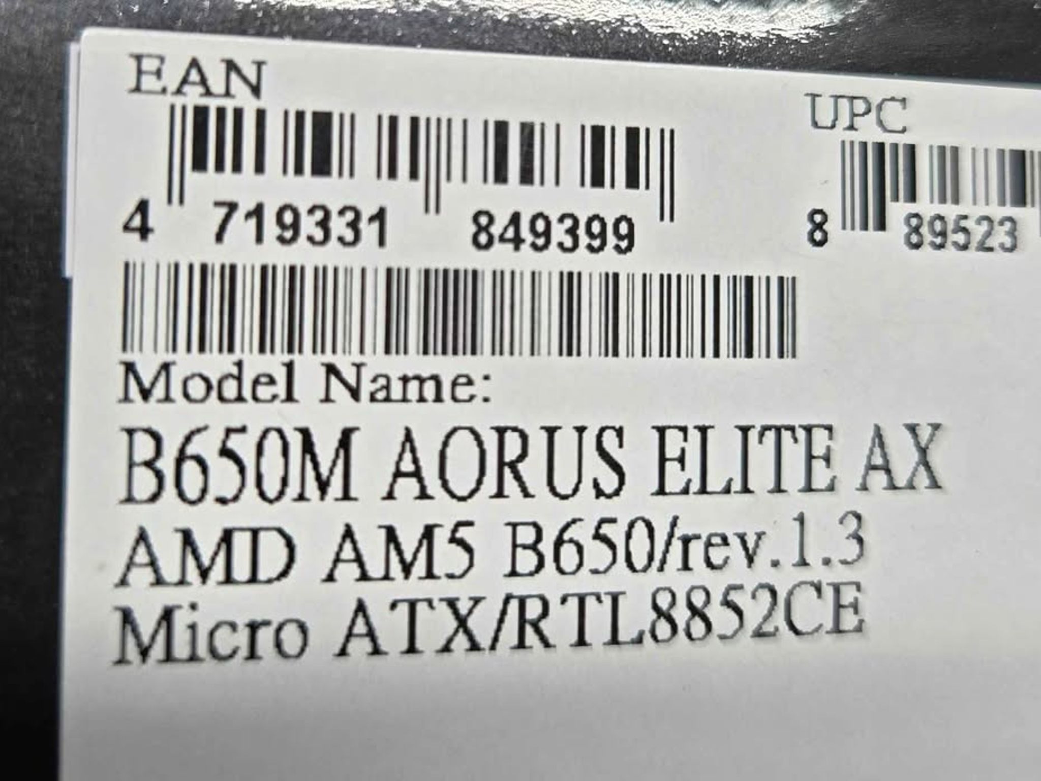 B650M Aorus Elite AX, M-ATX, AM5 Motherboard