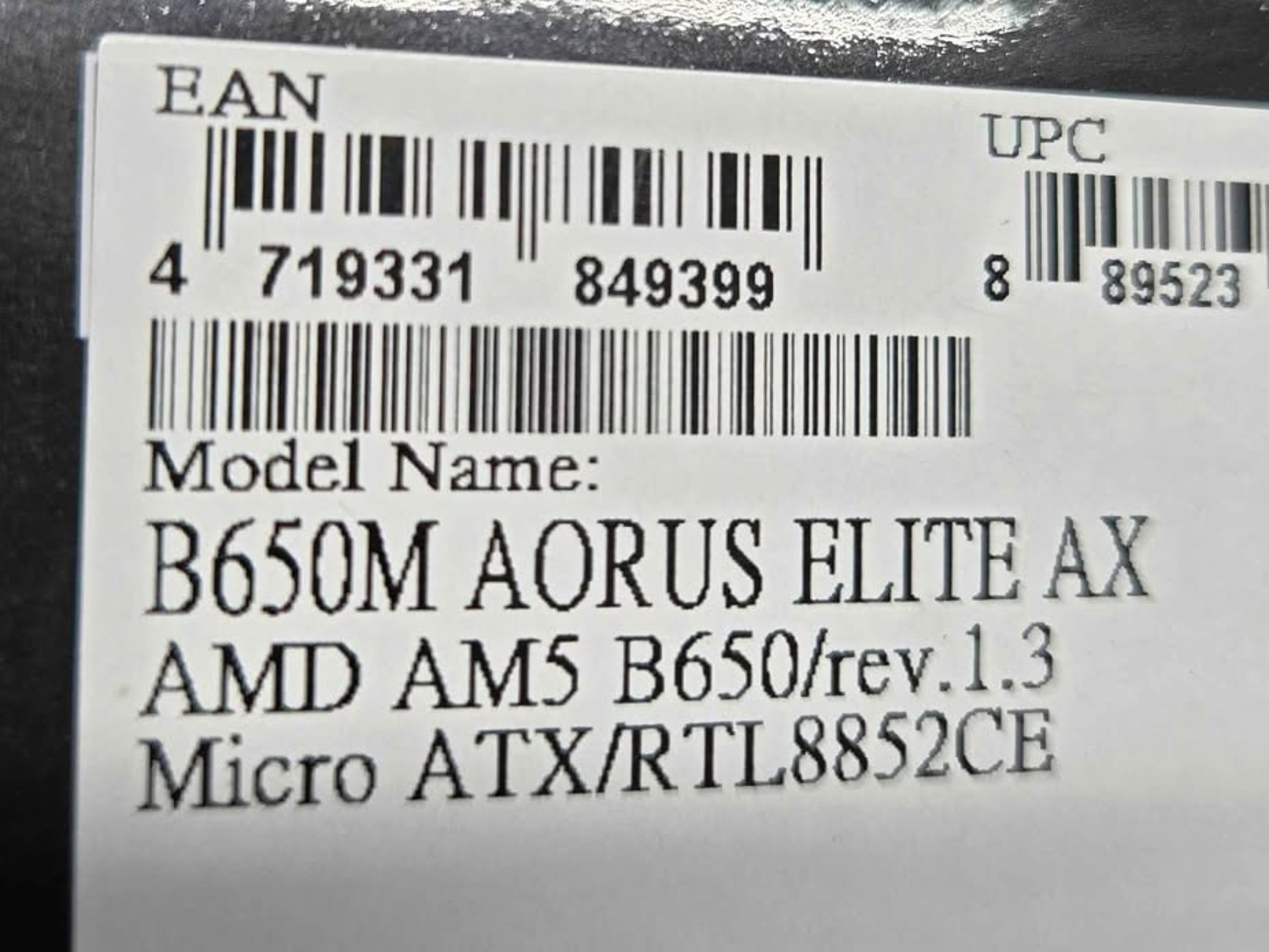 B650M Aorus Elite AX, M-ATX, AM5 Motherboard