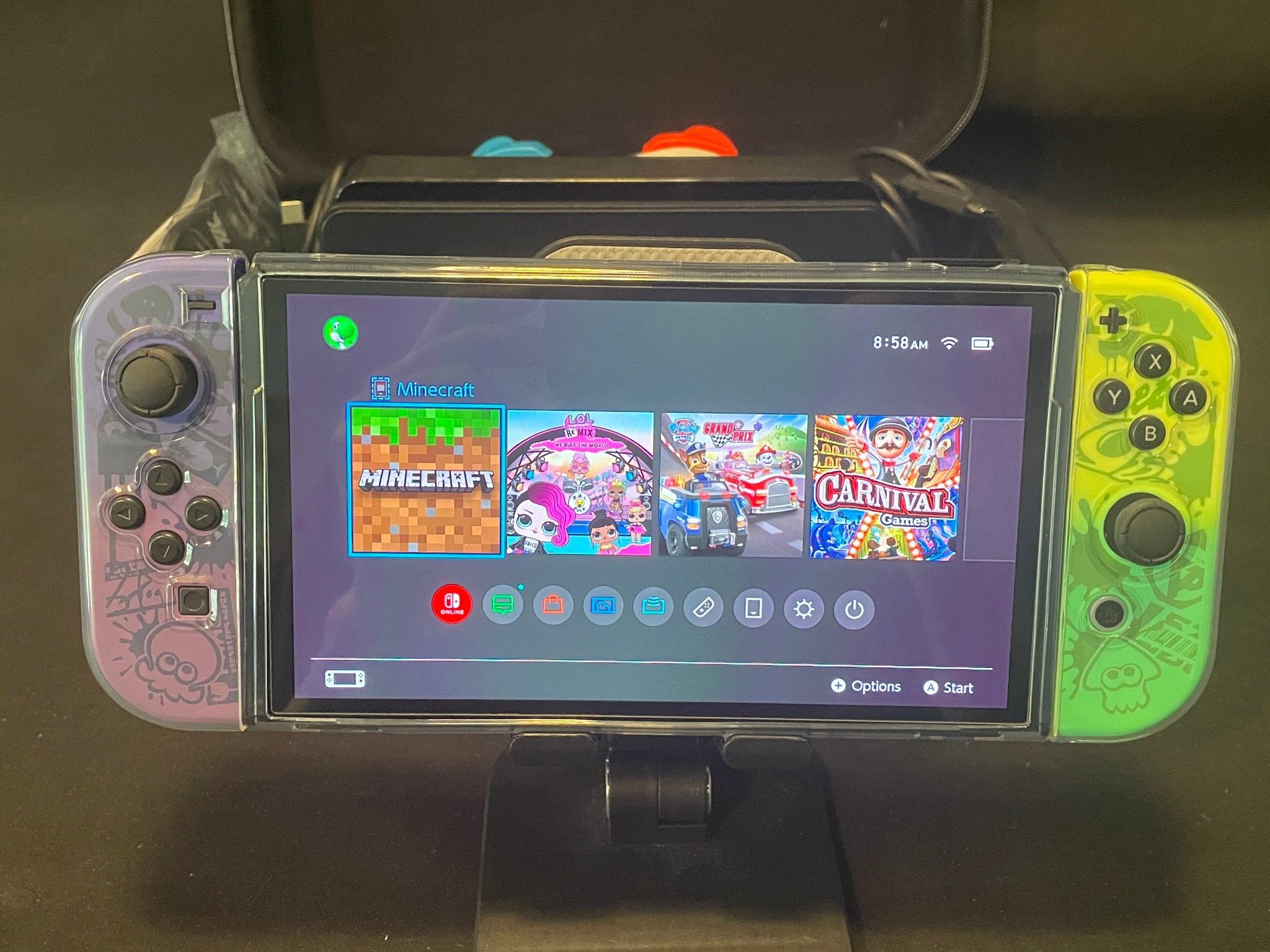Nintendo Switch OLED With Travel Case Controller And Accessories