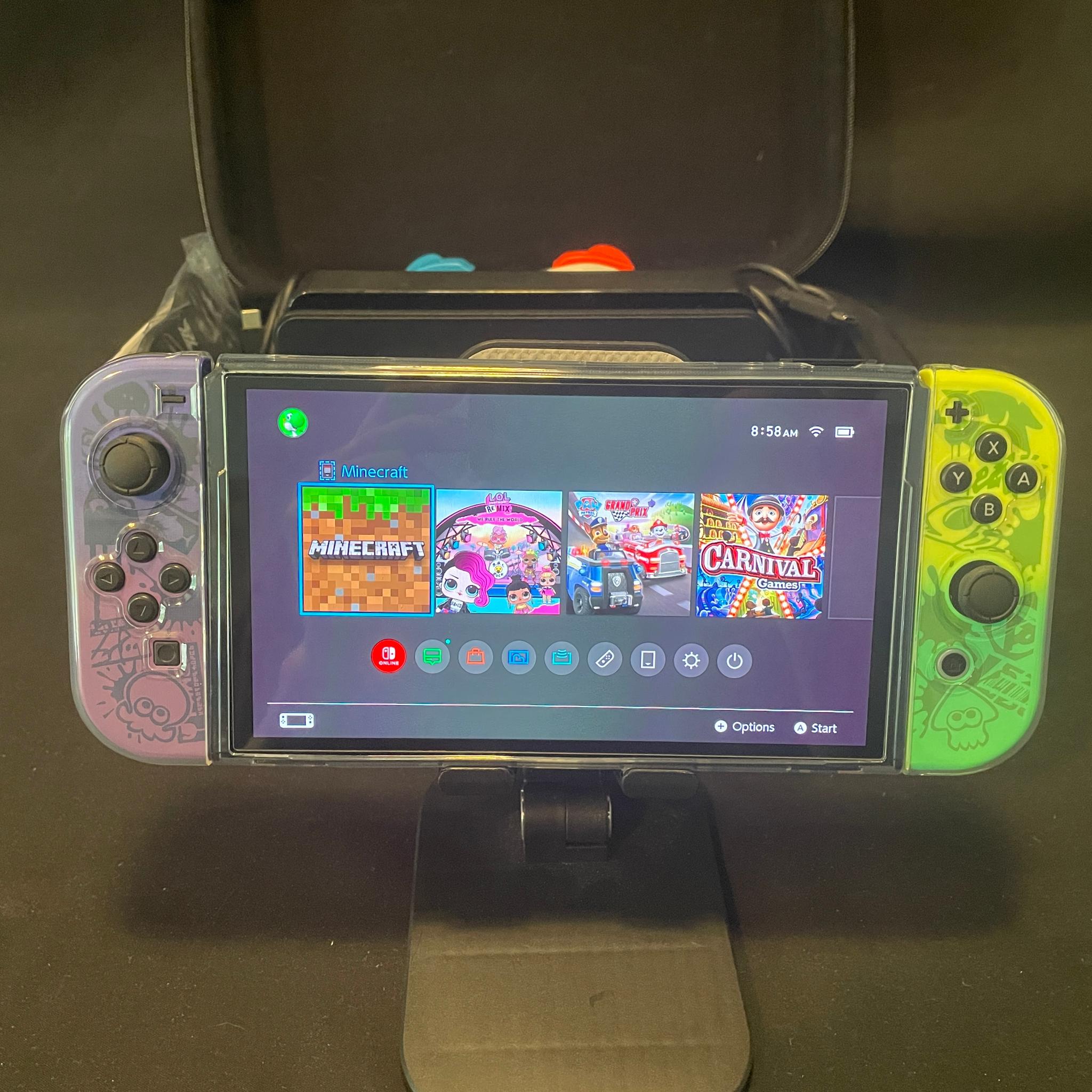 Nintendo Switch OLED With Travel Case Controller And Accessories