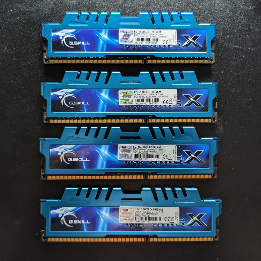 G.Skill RipjawsX 32GB (4x8GB) DDR3 RAM 1600 MHz Blue | Jawa