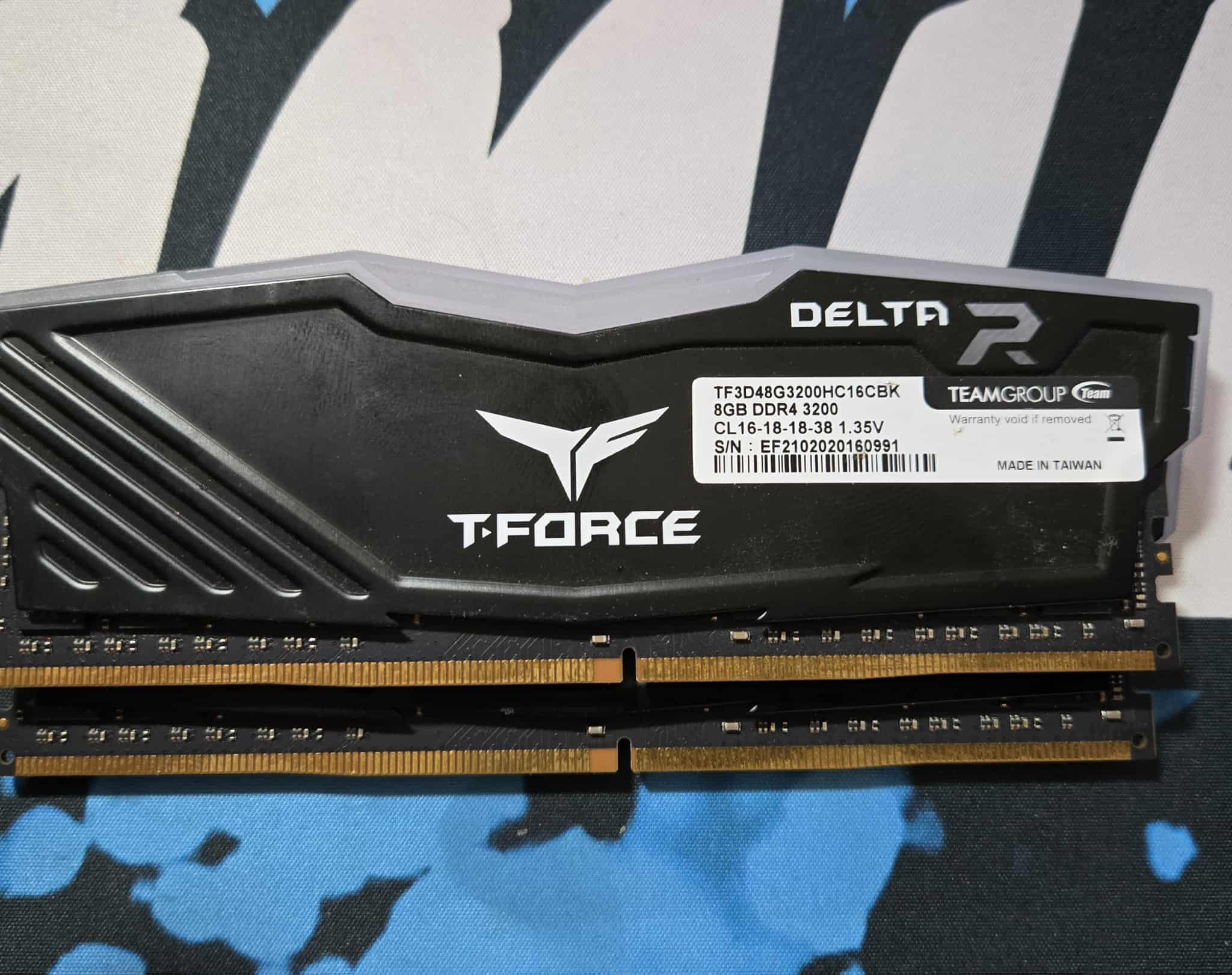T-Force DELTA RGB 3200MHZ 16GB (2x8gb) CL16 DDR4 RAM