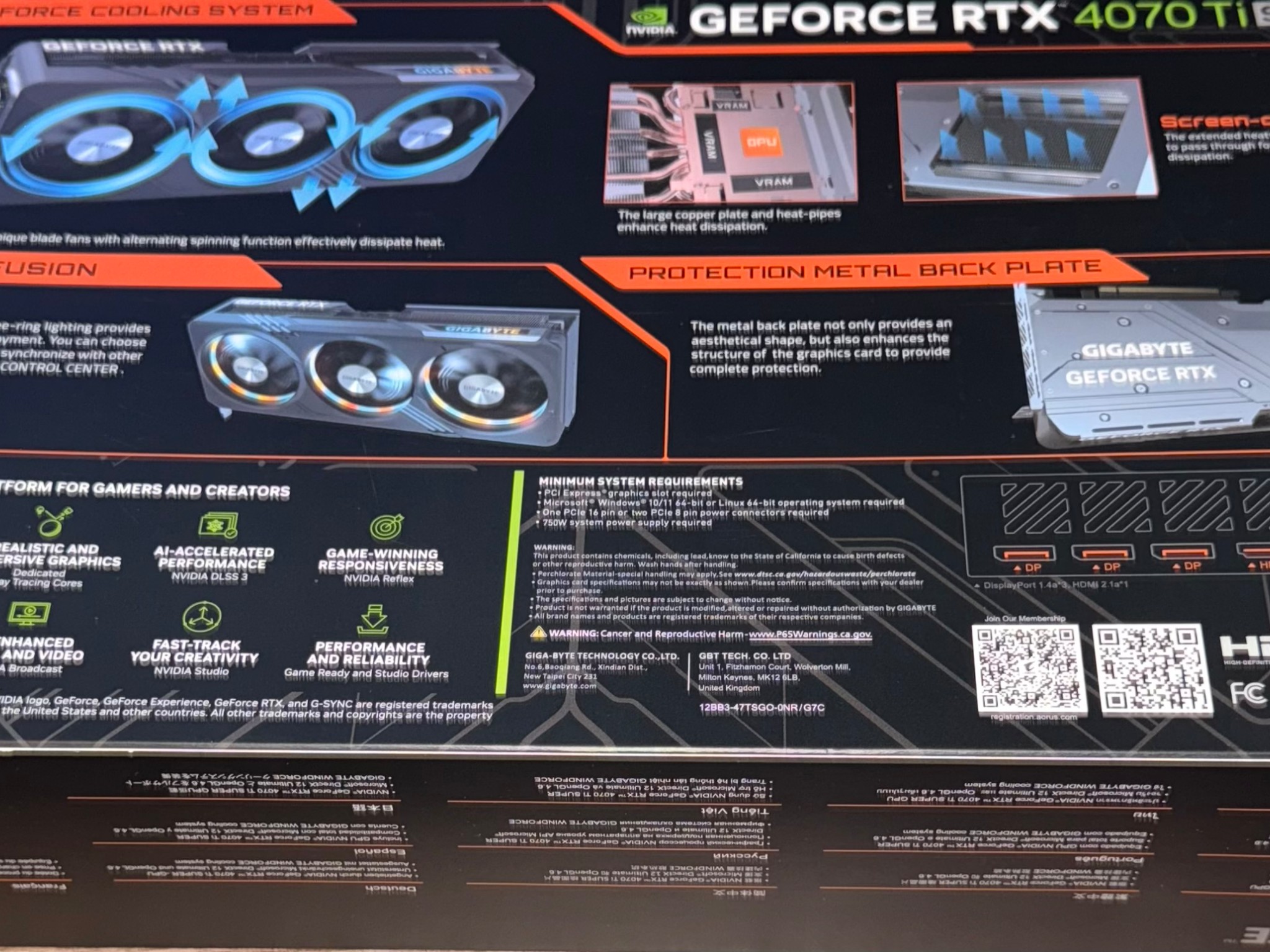 Gigabyte GeForce RTX 4070 ti super gaming OC Graphics card