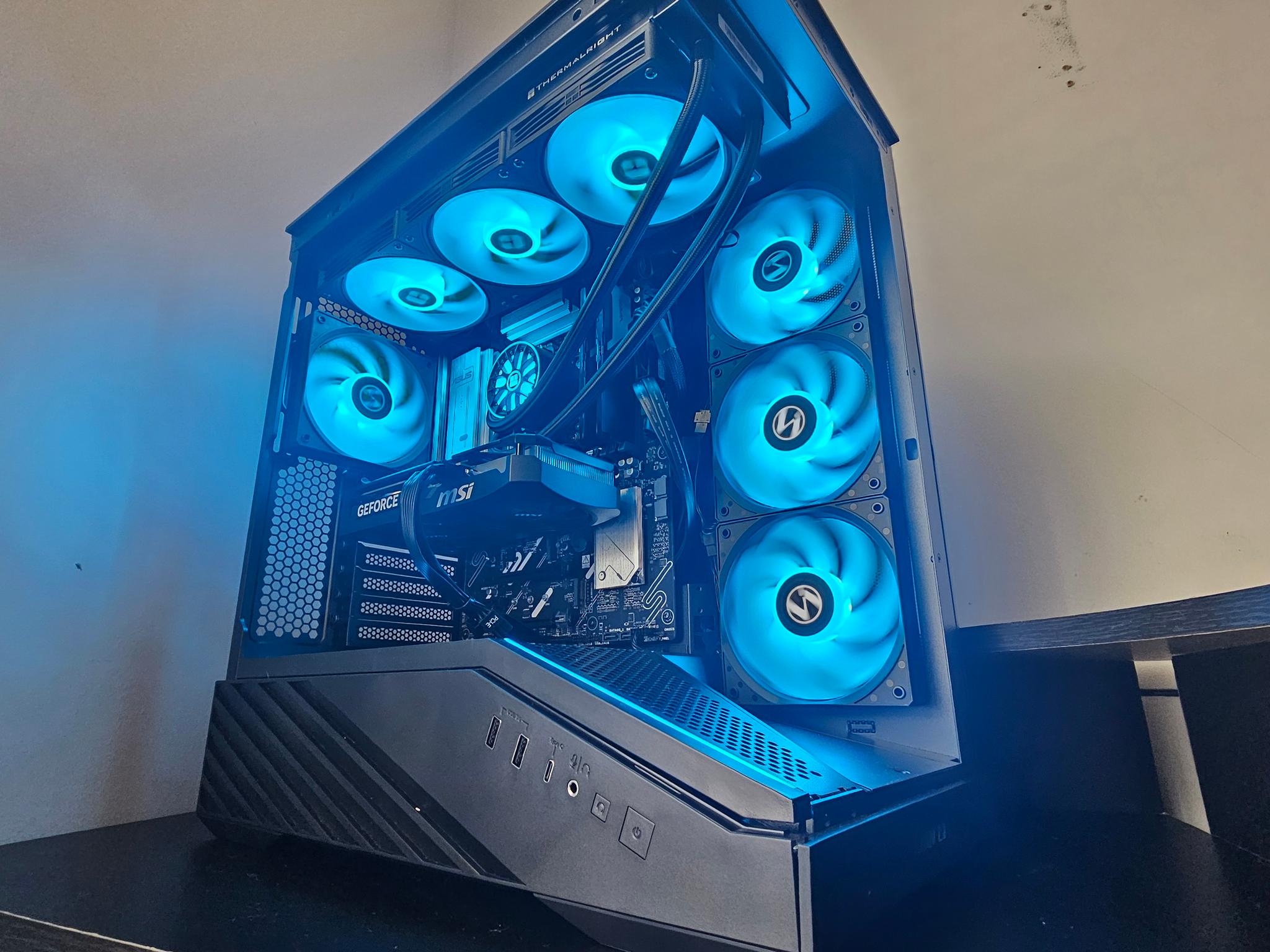 BLACK GAMING PC 1440p RTX 5060ti 16GB RYZEN 5 7600x 16GB DDR5 RAM 1TB SSD WIFI.
