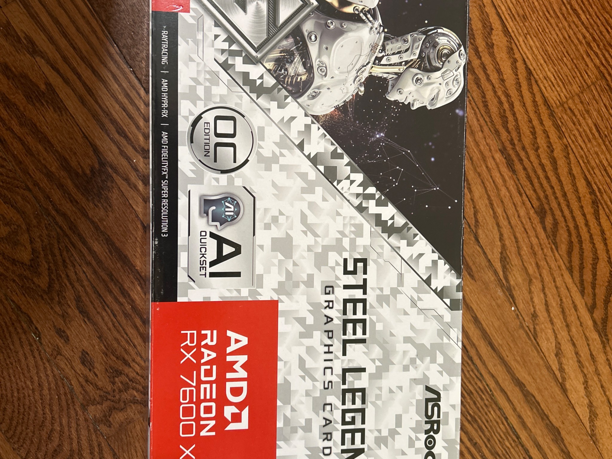 ASRock AMD Radeon RX 7600 XT Steel Legend RGB Overclocked Triple Fan 16GB GDDR6 PCIe 4.0 GPU