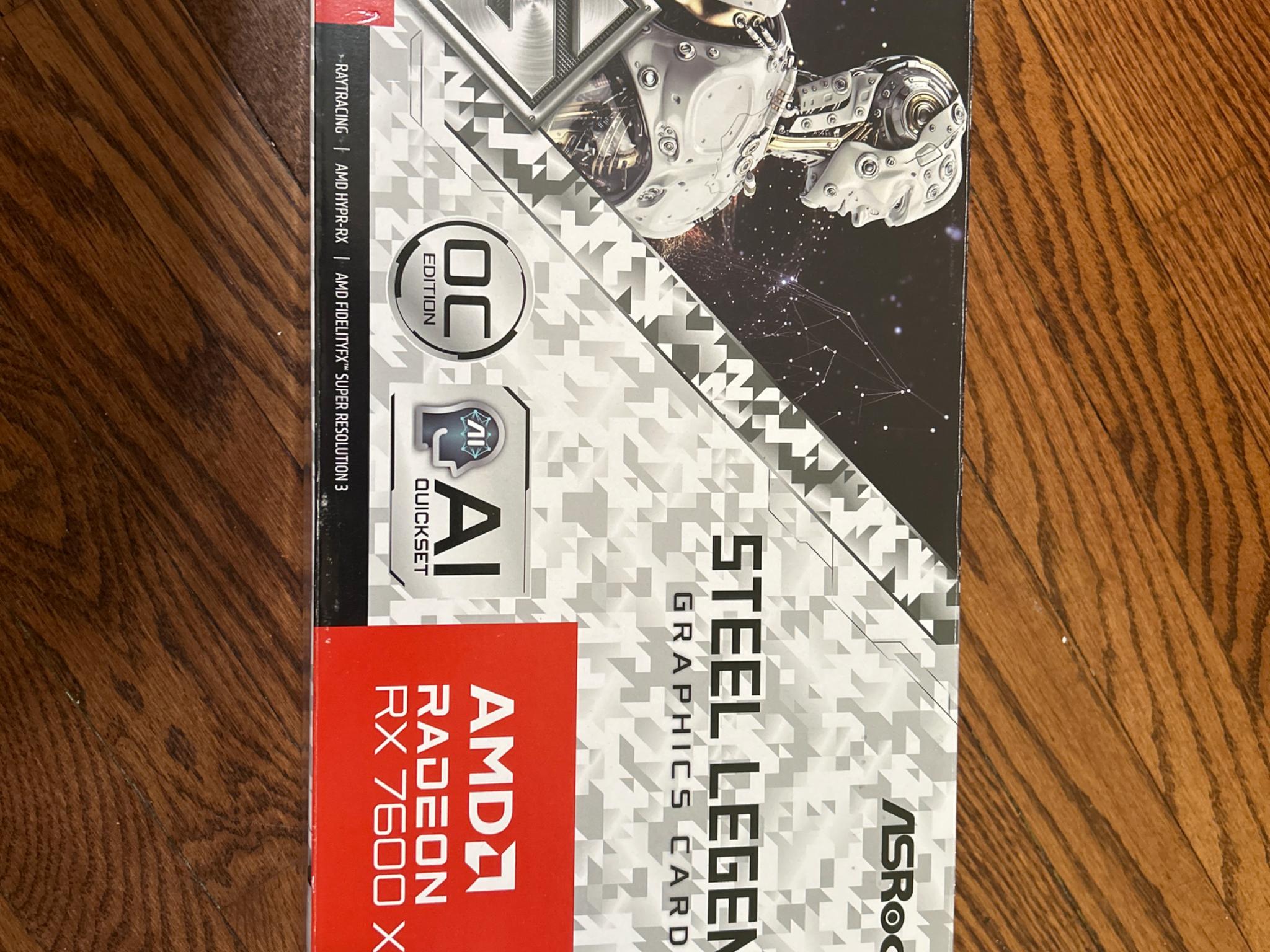 ASRock AMD Radeon RX 7600 XT Steel Legend RGB Overclocked Triple Fan 16GB GDDR6 PCIe 4.0 GPU