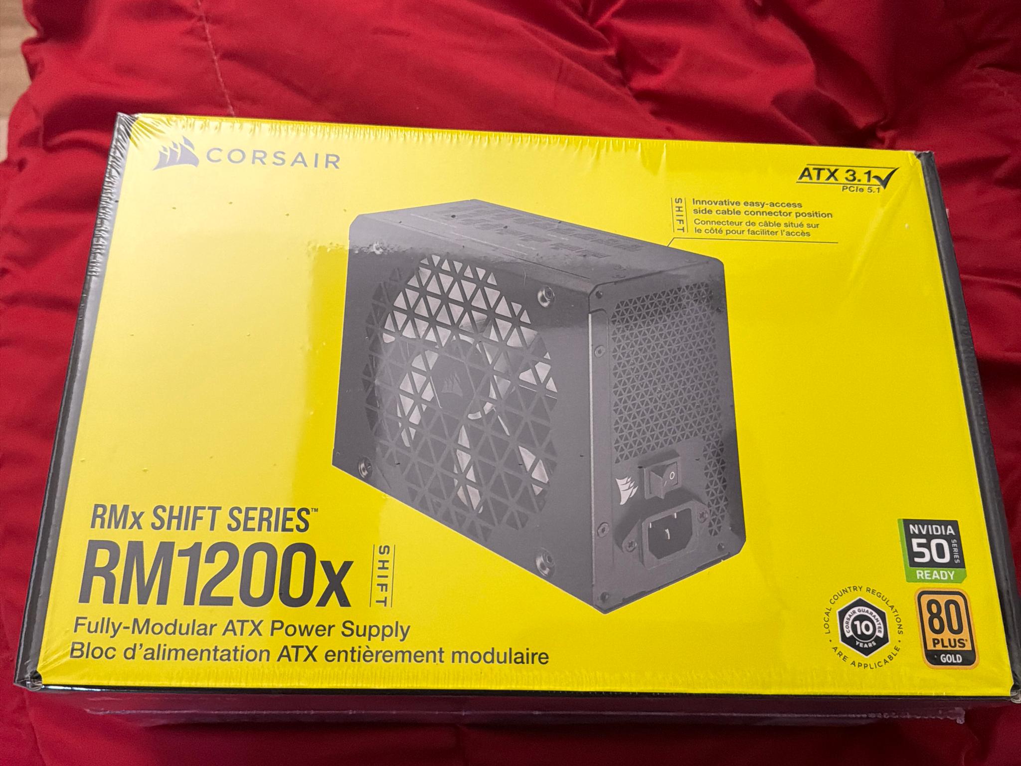 🔥 SEALED Corsair RM1200x SHIFT 1200W PSU ATX 3.1 / PCIe 5.1 / 80+ Gold RTX 5090 & 4090 Beast Ready 🔥