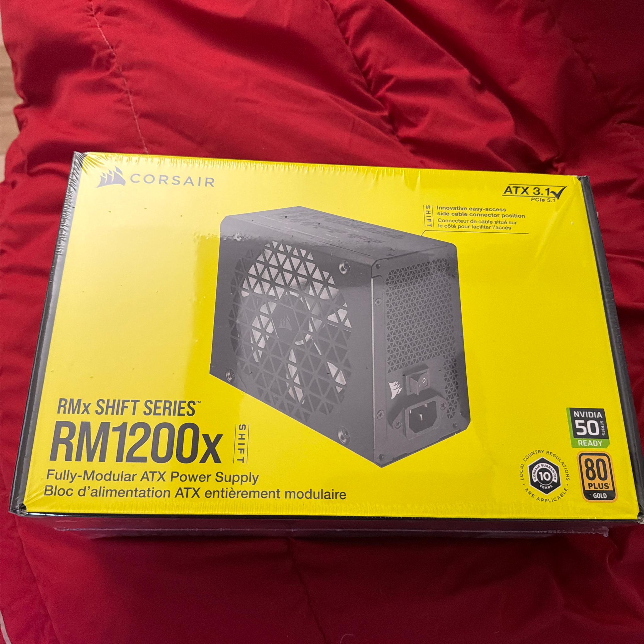🔥 SEALED Corsair RM1200x SHIFT 1200W PSU ATX 3.1 / PCIe 5.1 / 80+ Gold RTX 5090 & 4090 Beast Ready 🔥