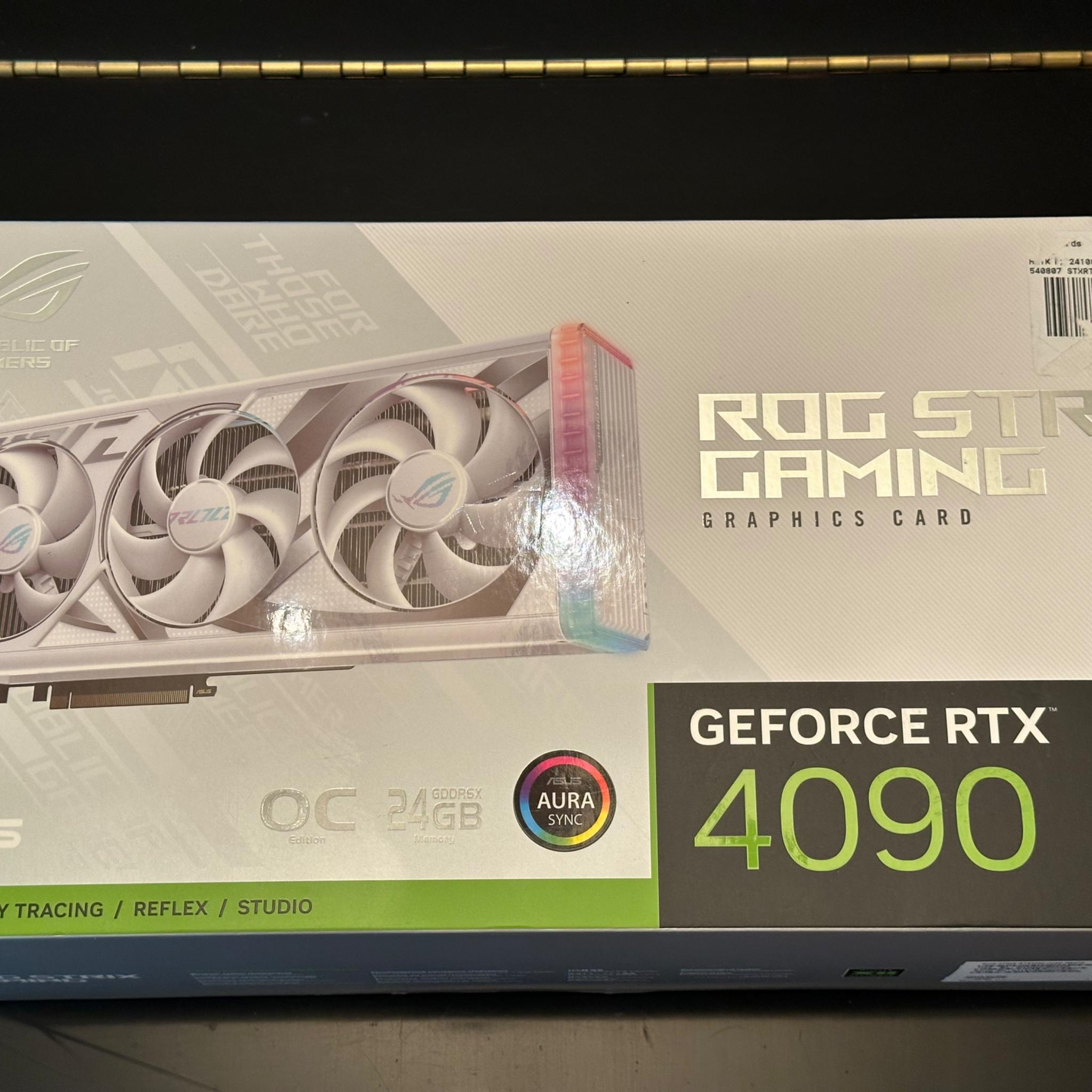 ASUS RTX 4090 White ROG Strix OC 24GB GDDR6X with original box