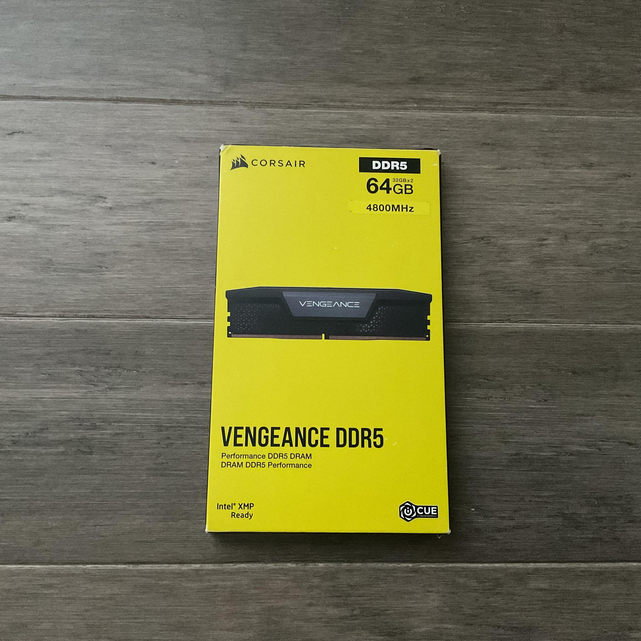 Corsair Vengeance 64GB DDR5-4800 MT/s (2x32GB) CL40 Desktop Ram - Intel XMP - New Open Box