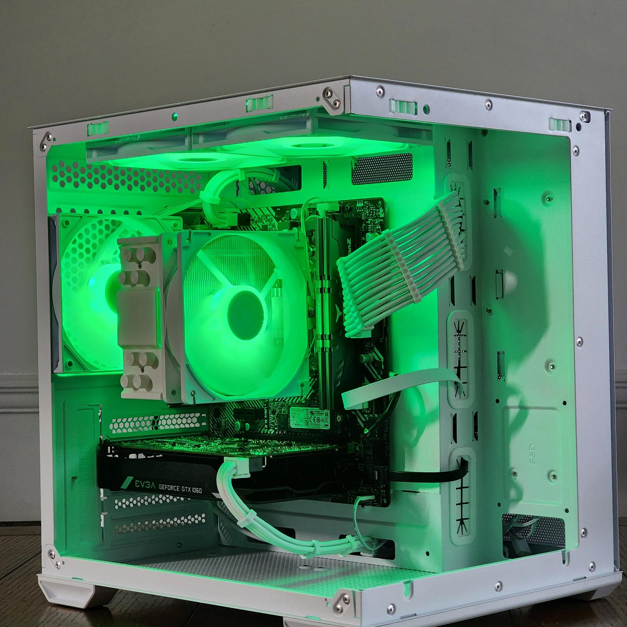 White Gaming PC | Ryzen 5 | GTX 1060 6GB | 16GB | 1TB | 450W | ARGB | WI-FI + BT