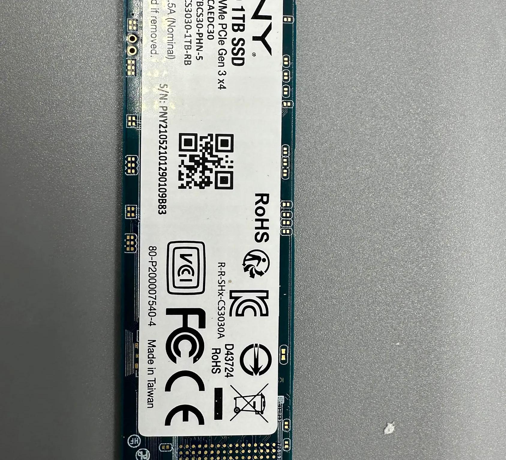 PNY XLR8 CS3030 1TB M.2 PCIe NVMe Gen3 x4 Internal Solid State Drive (SSD),