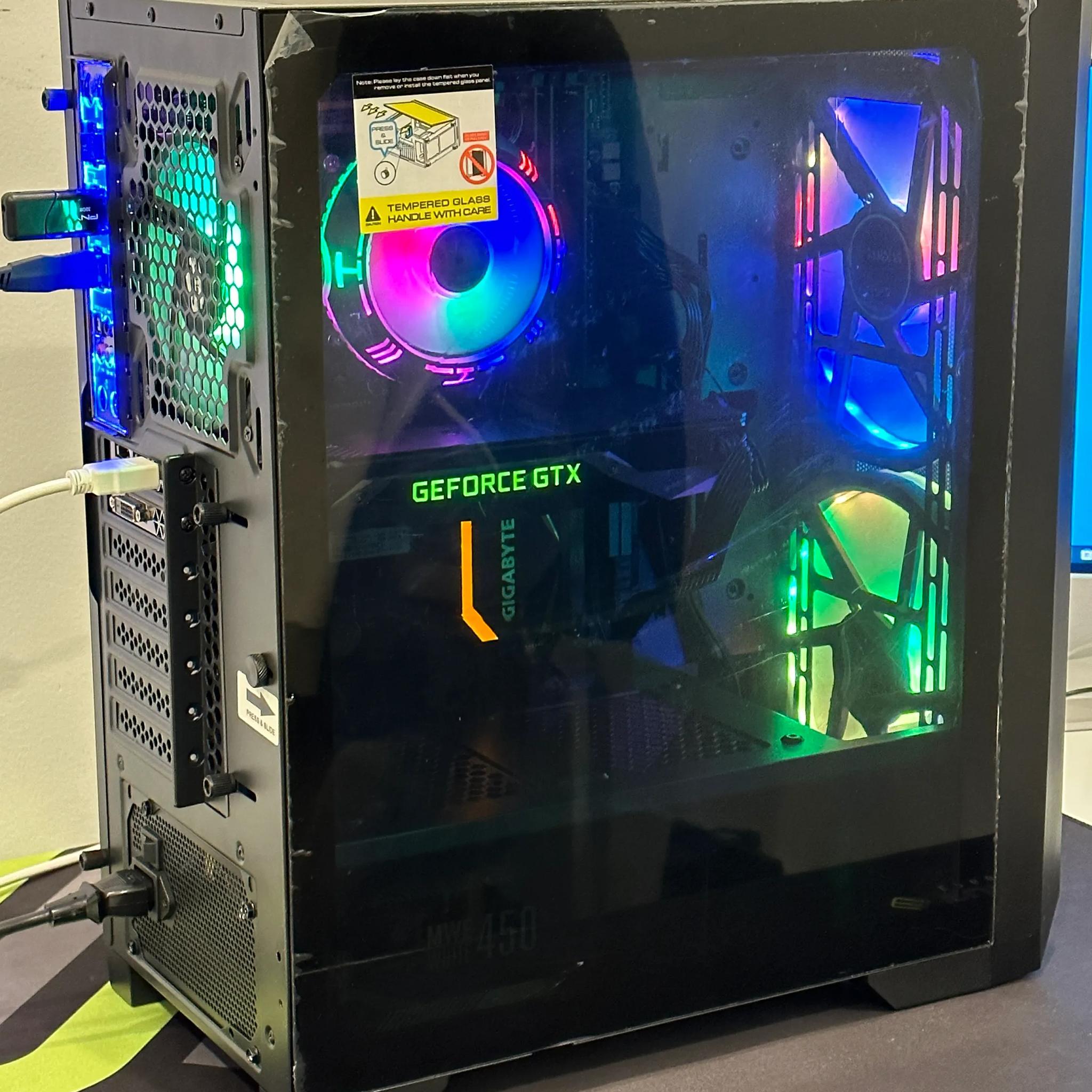 🌈🧮Gaming PC🪅🍭 Intel Xeon E5 2640 V3 8 cores i7-Nvidia GTX 1070 8GB-24GB DDR4 RAM-512GB NVME
